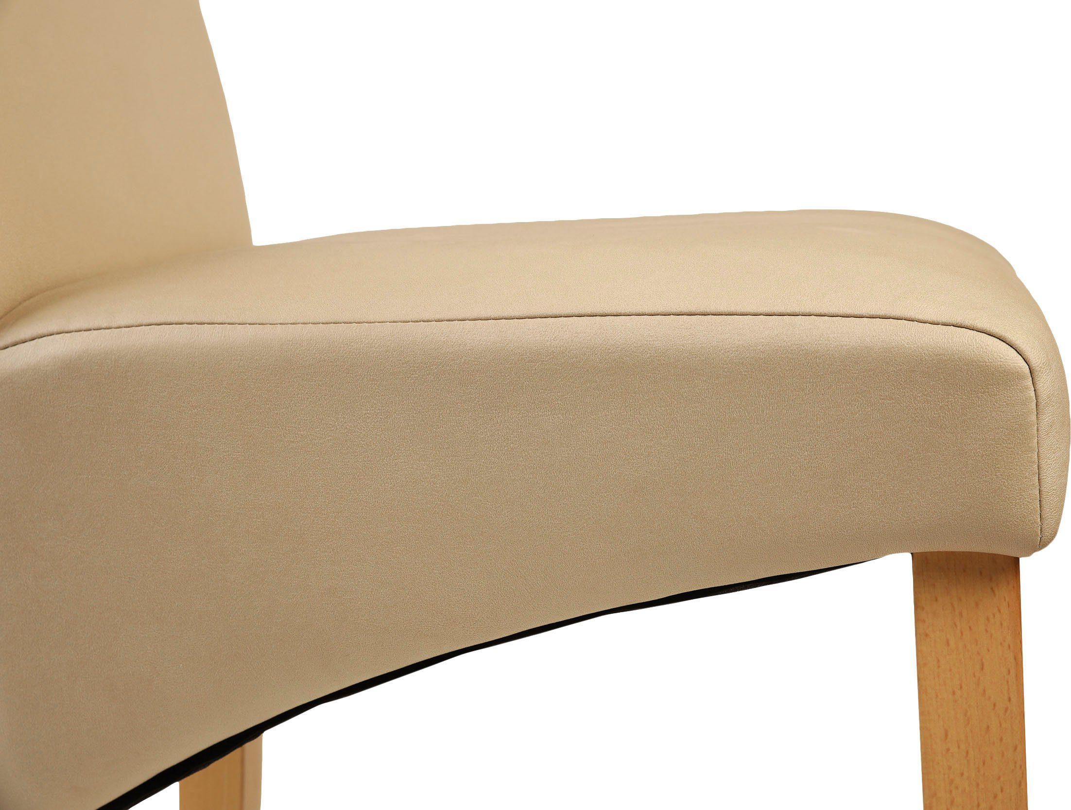 Home affaire Stoel met 4 poten Rito Frame naturel-beuken of wengé gelakt (set, 2 stuks)