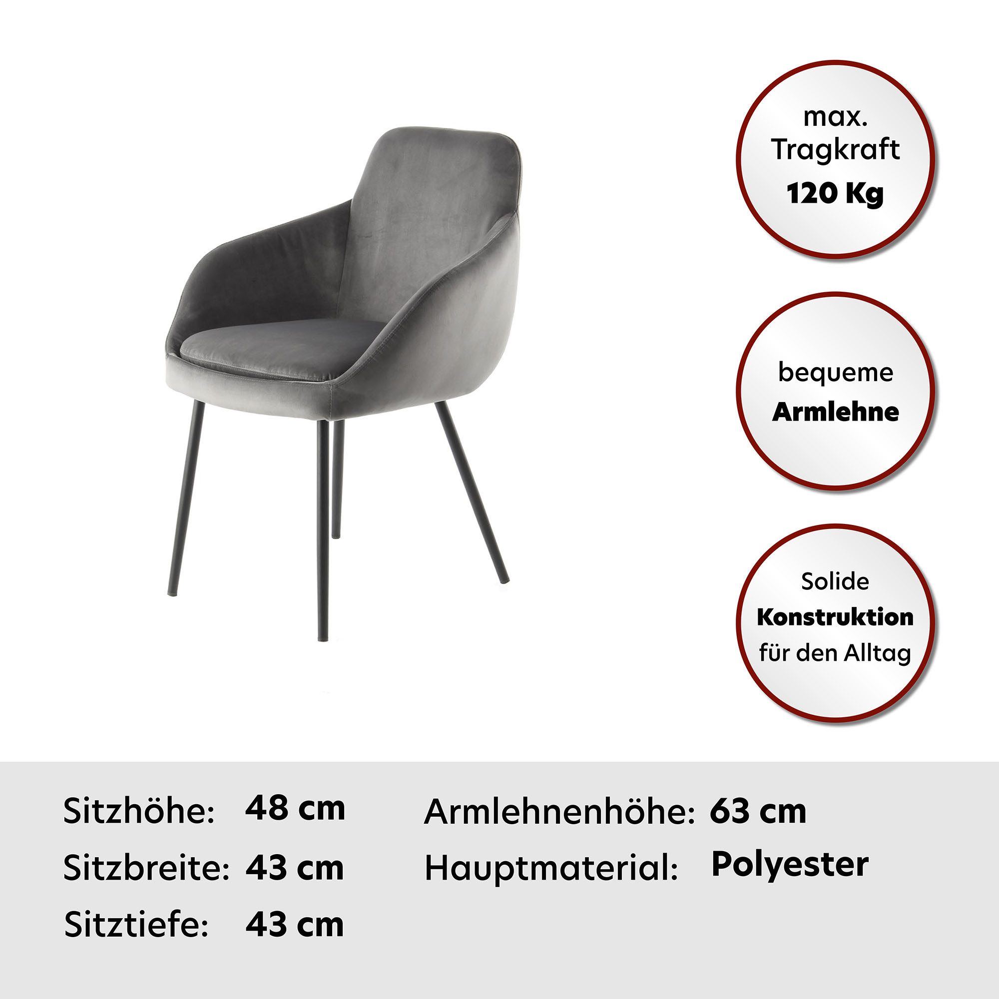 Kayoom Stoel Cobain 825 2-delige set, eentonig ontwerp, minimalistisch ontworpen (set, 2 stuks)