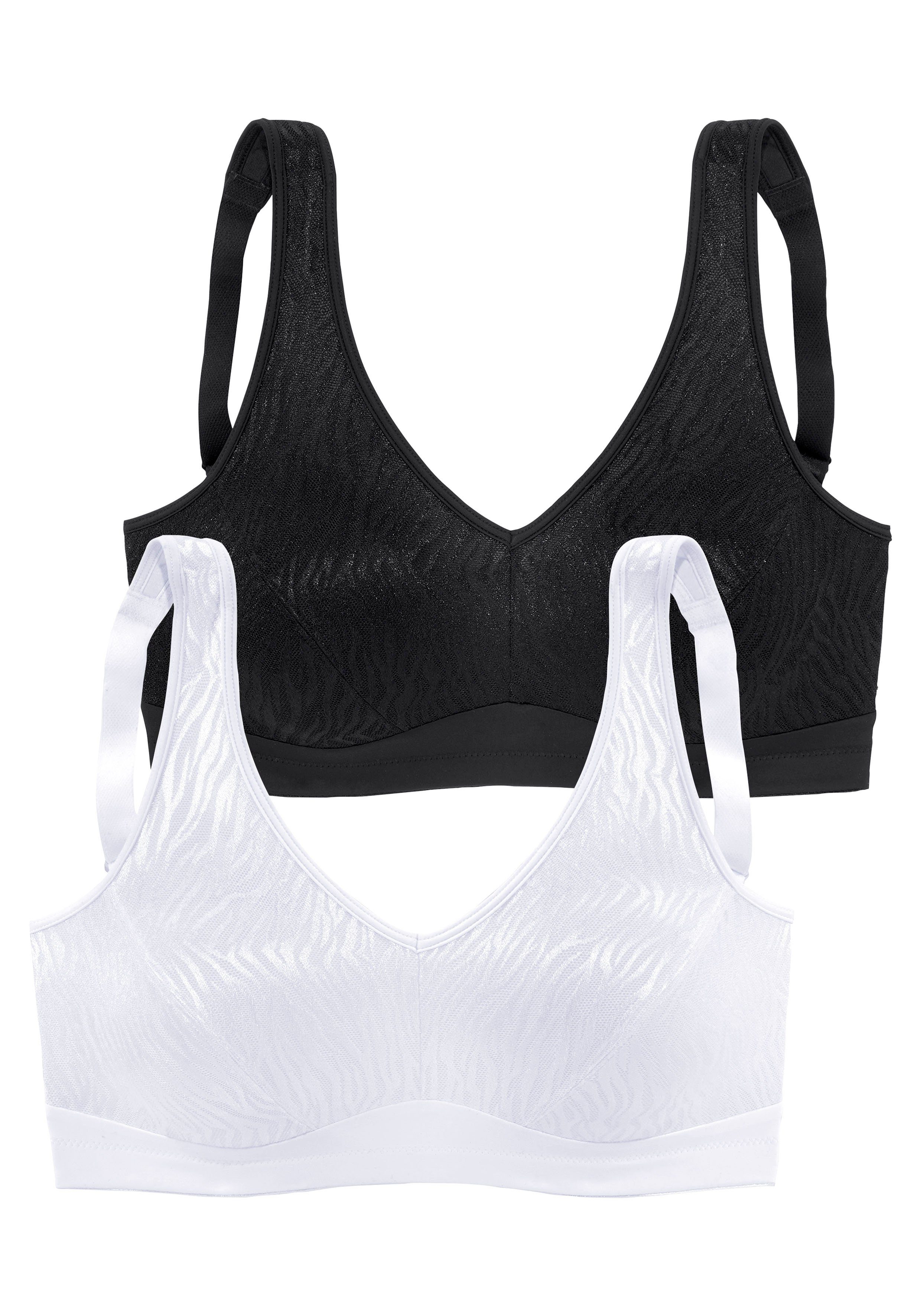 Nuance Steun-bh zonder beugel met glanzjacquard (Set van 2)