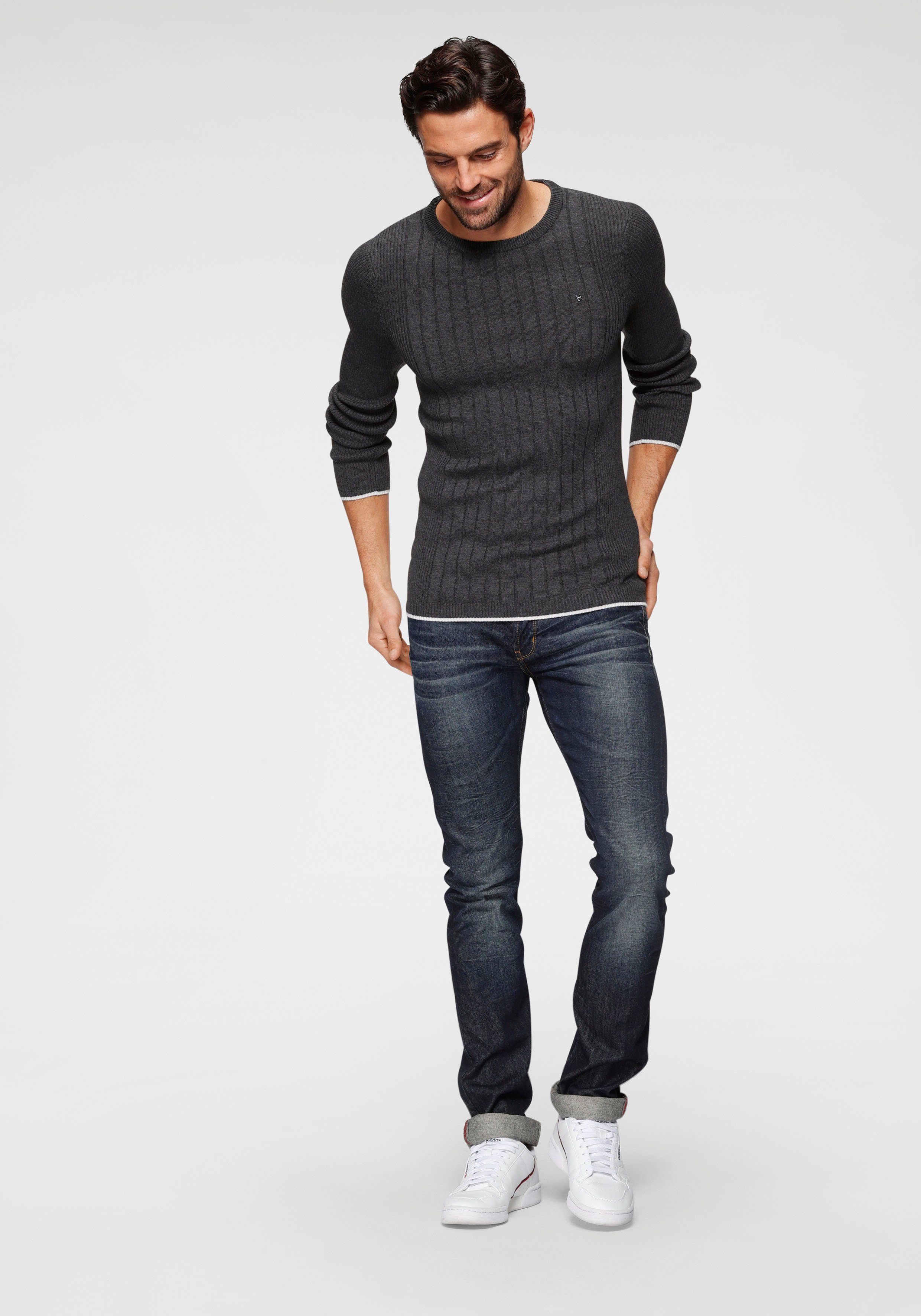 Bruno Banani Slim fit jeans Jimmy (stretch) smalle pijp, lage taillehoogte, met knoopsluiting