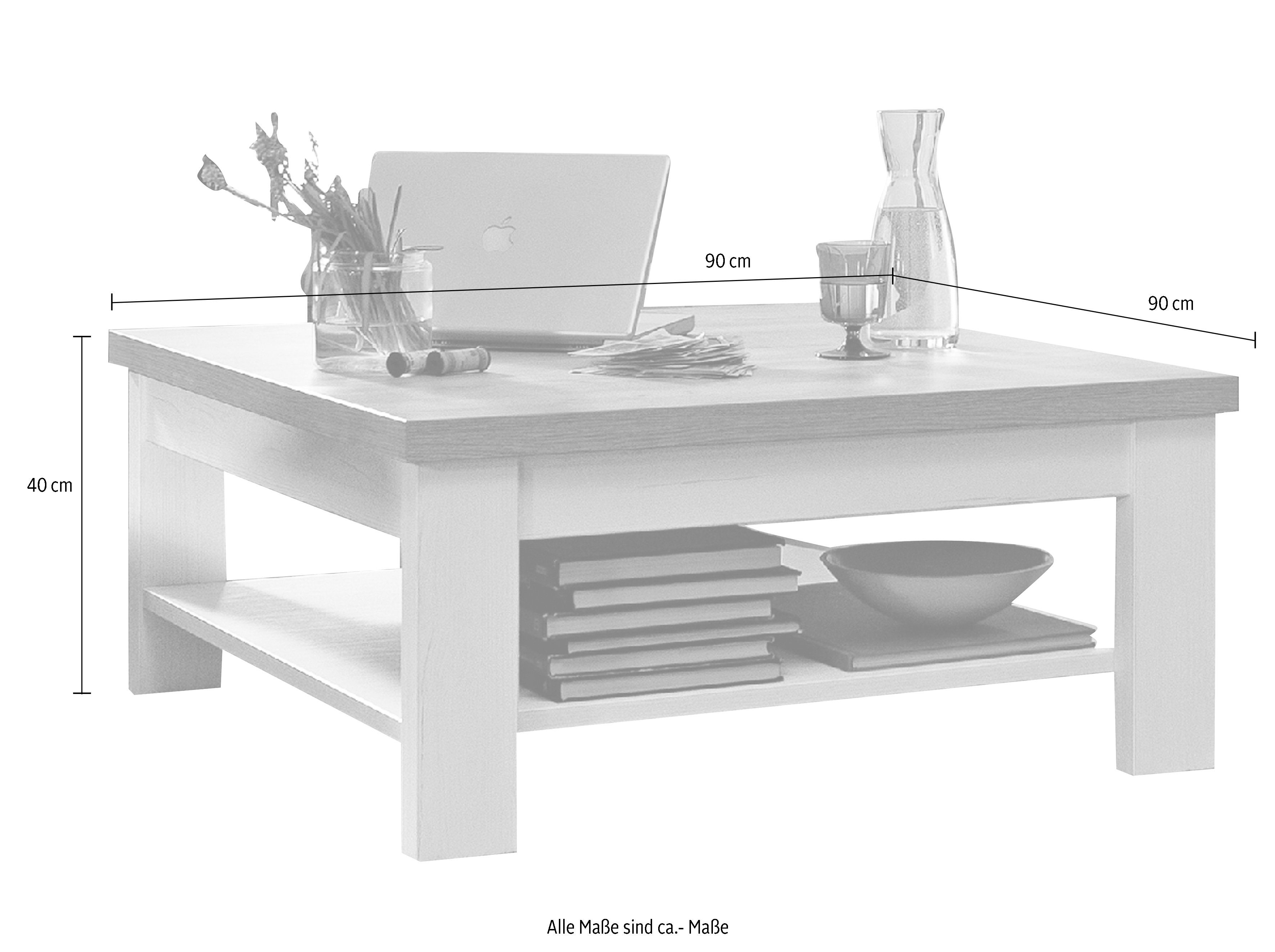 set one by Musterring Salontafel York Type 64 en 65, in 3 kleurvarianten, met plank, twee maten