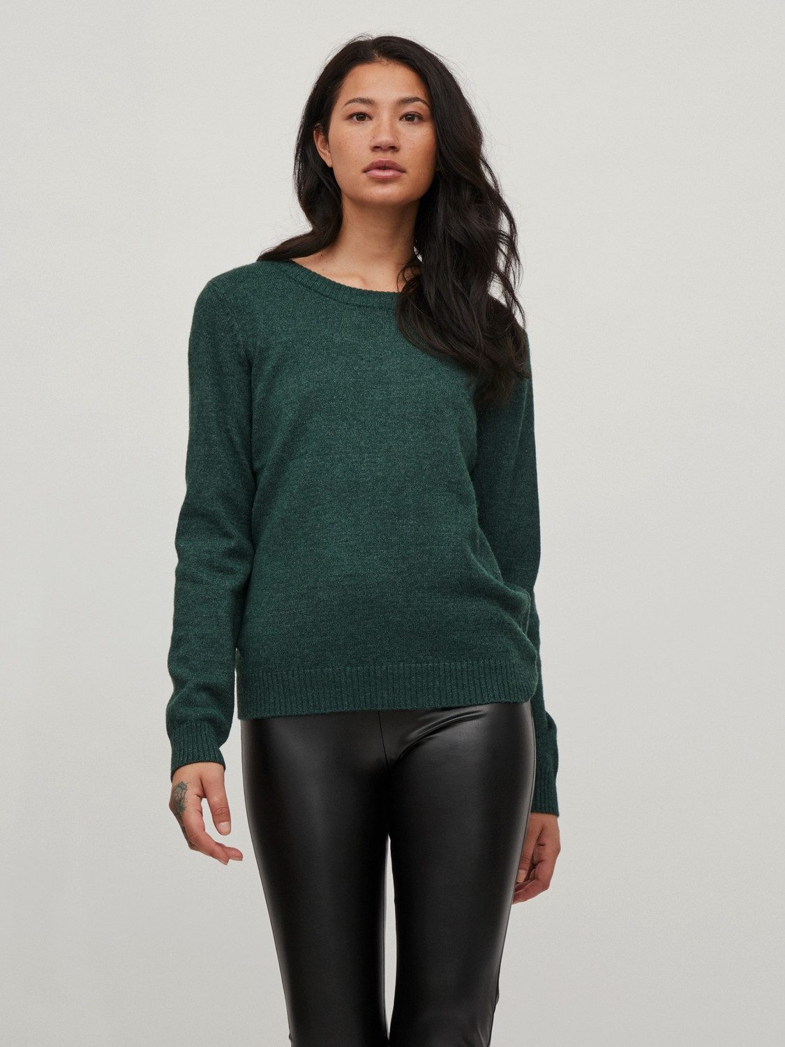 Vila Trui met ronde hals VIRIL O-NECK L/S KNIT TOP - NOOS