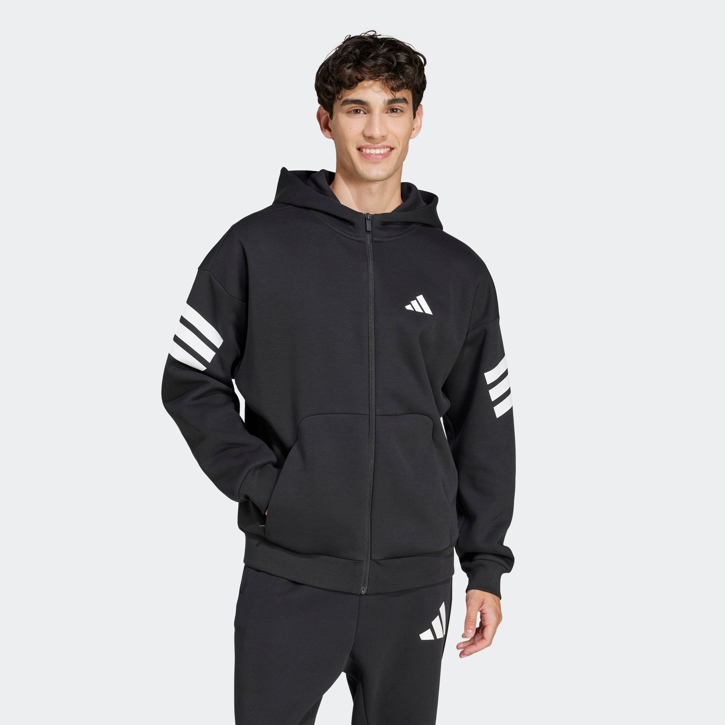 adidas Sportswear Hoodie M FI 3S FZ heren sweaters maat XL zwart