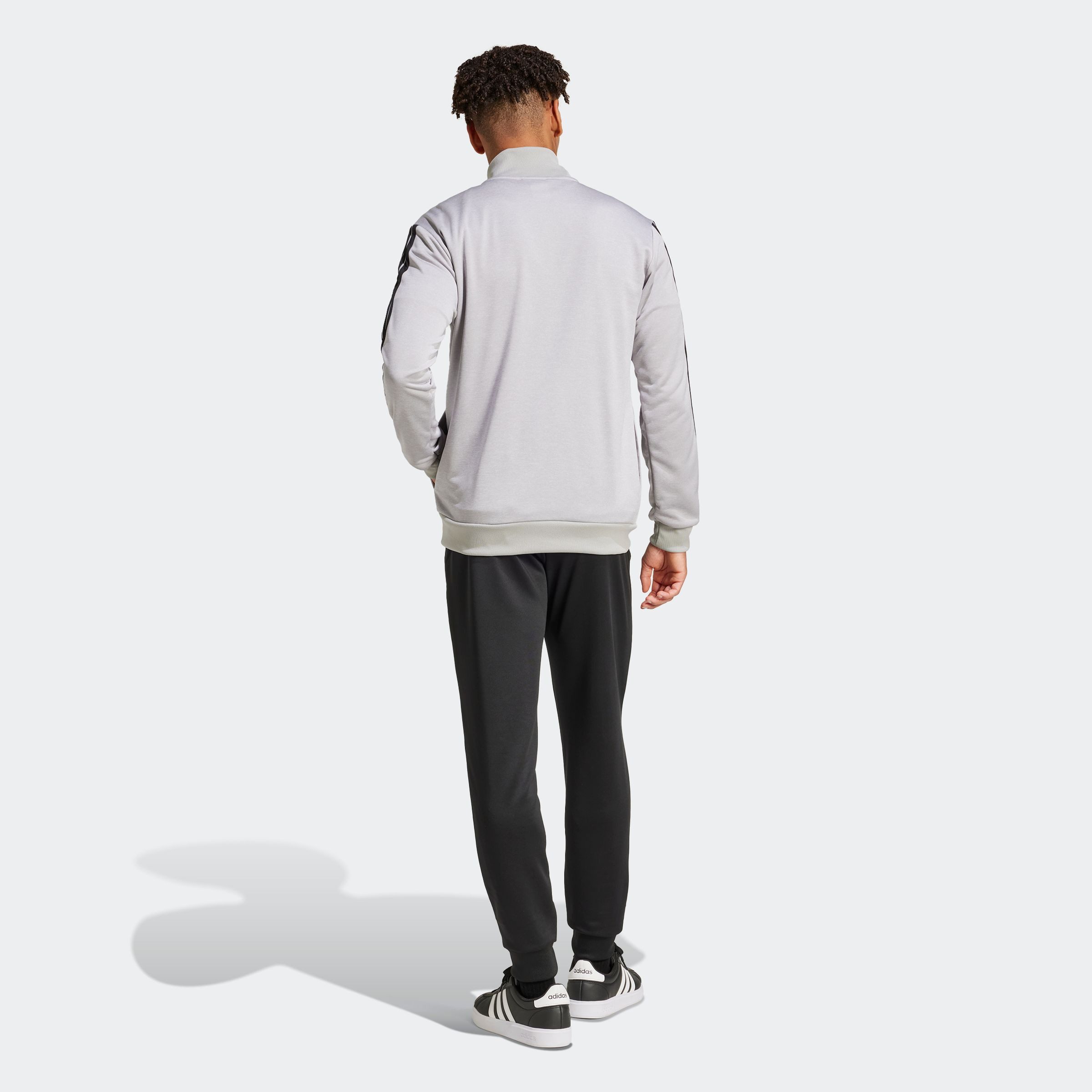 adidas Sportswear Trainingspak M 3S FT TT TS drie-strepen trainingspak van zacht french terry materiaal (2-delig)
