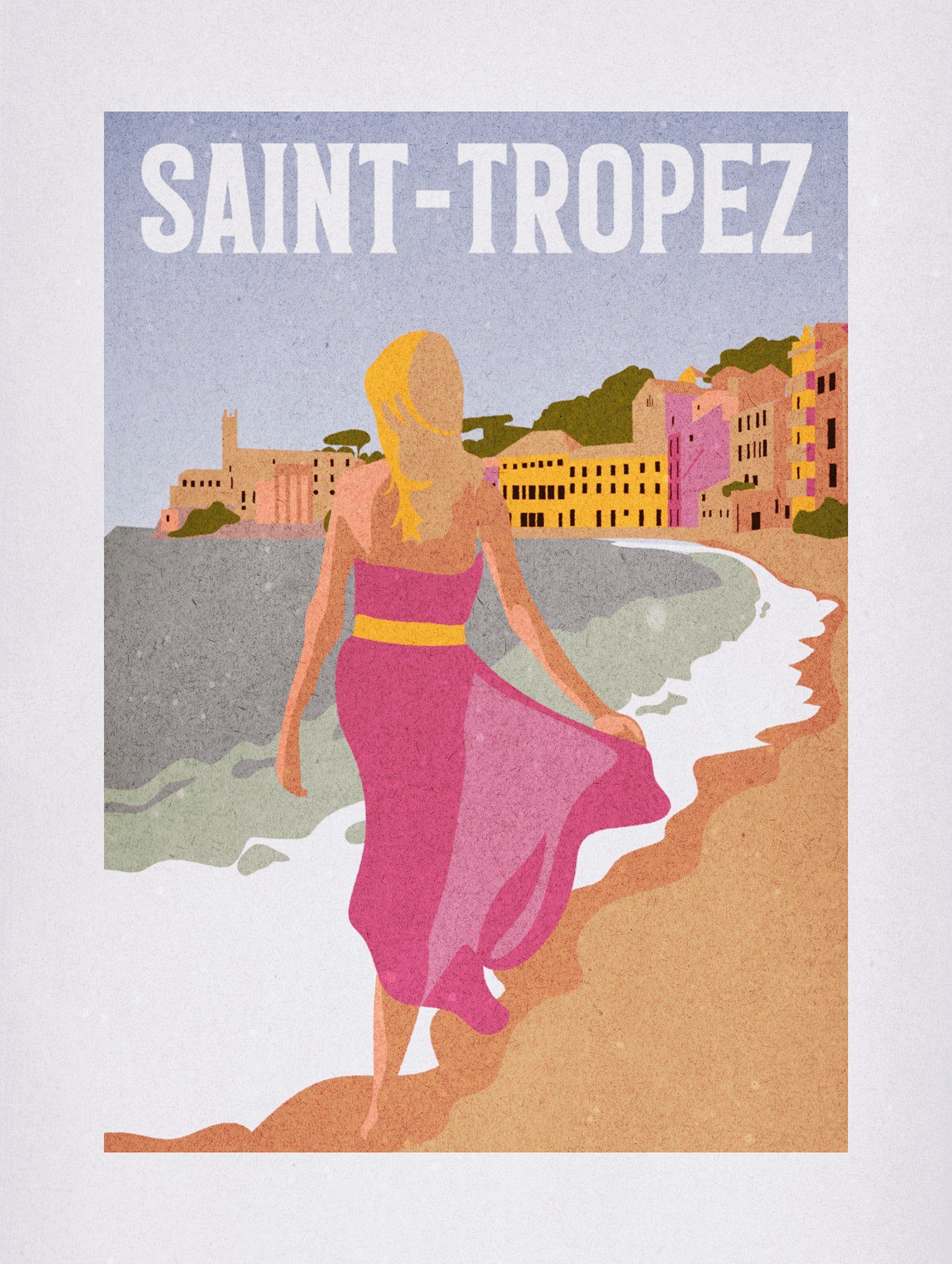 Komar Artprint Vintage Travel Saint-Tropez