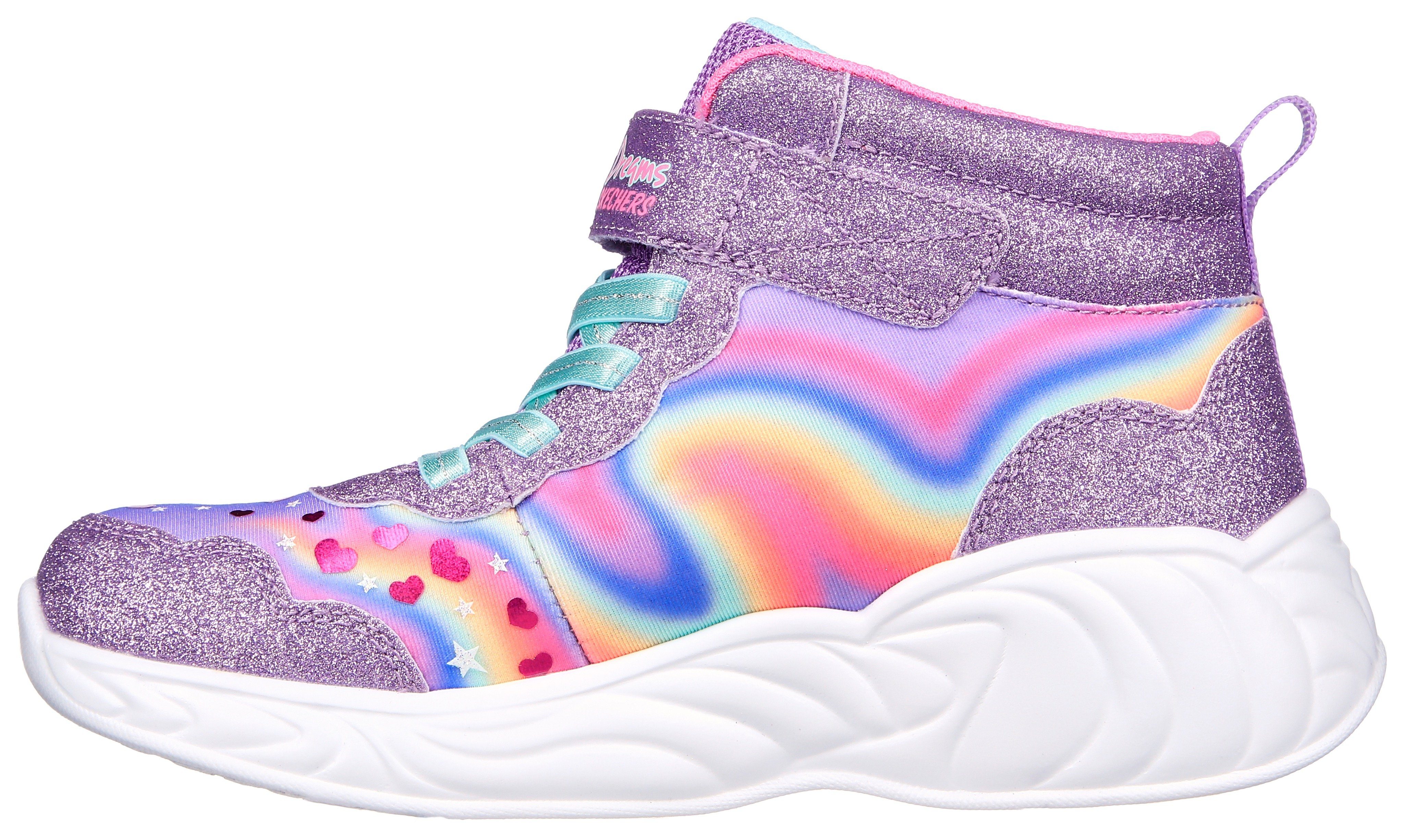 Skechers Sneakers UNICORN DREAMS met knipperfunctie om in en uit te schakelen, vrijetijdsschoen, lage schoen