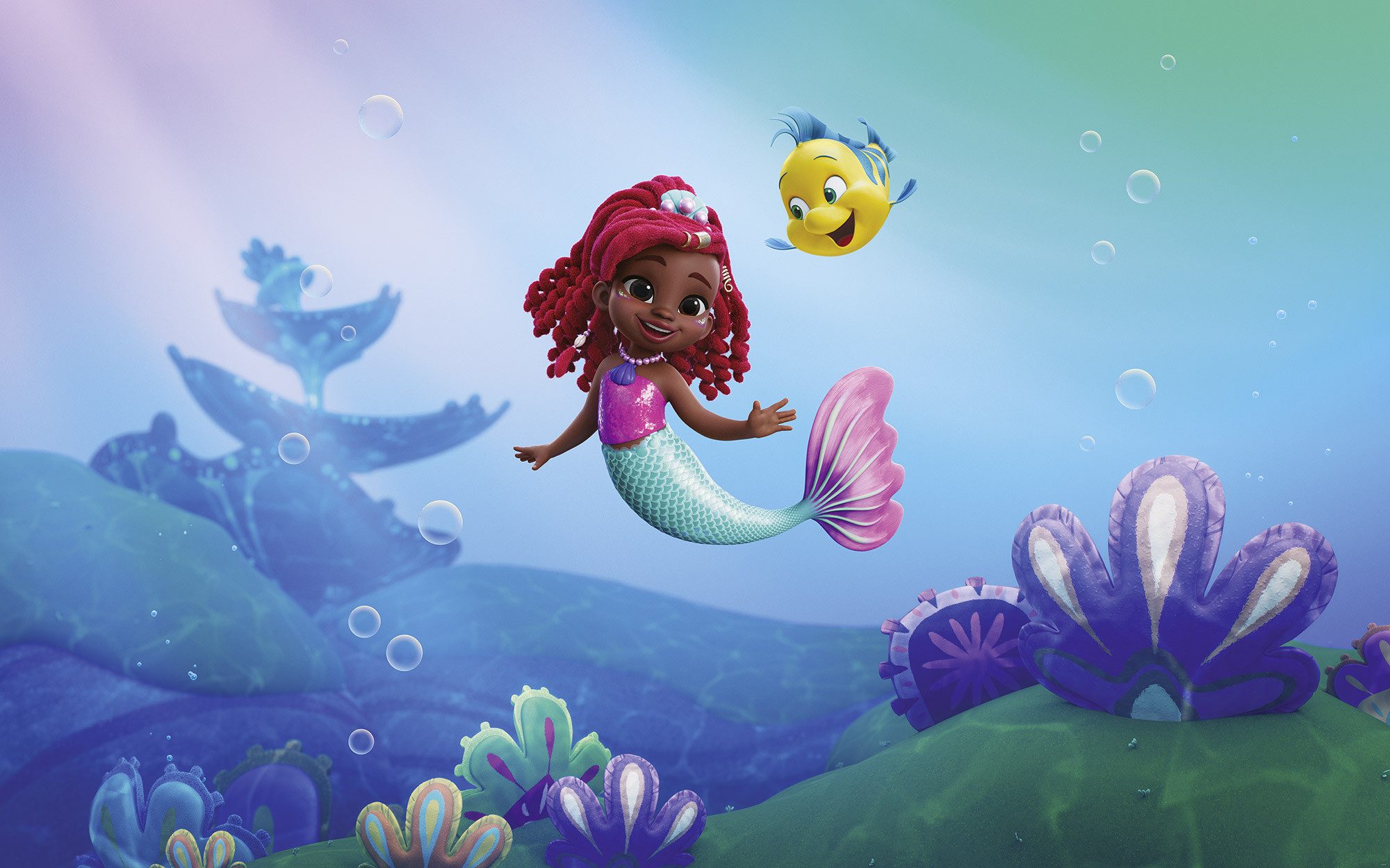 Komar Kinderbehang Disney Ariel Junior Friends (1 stuk)