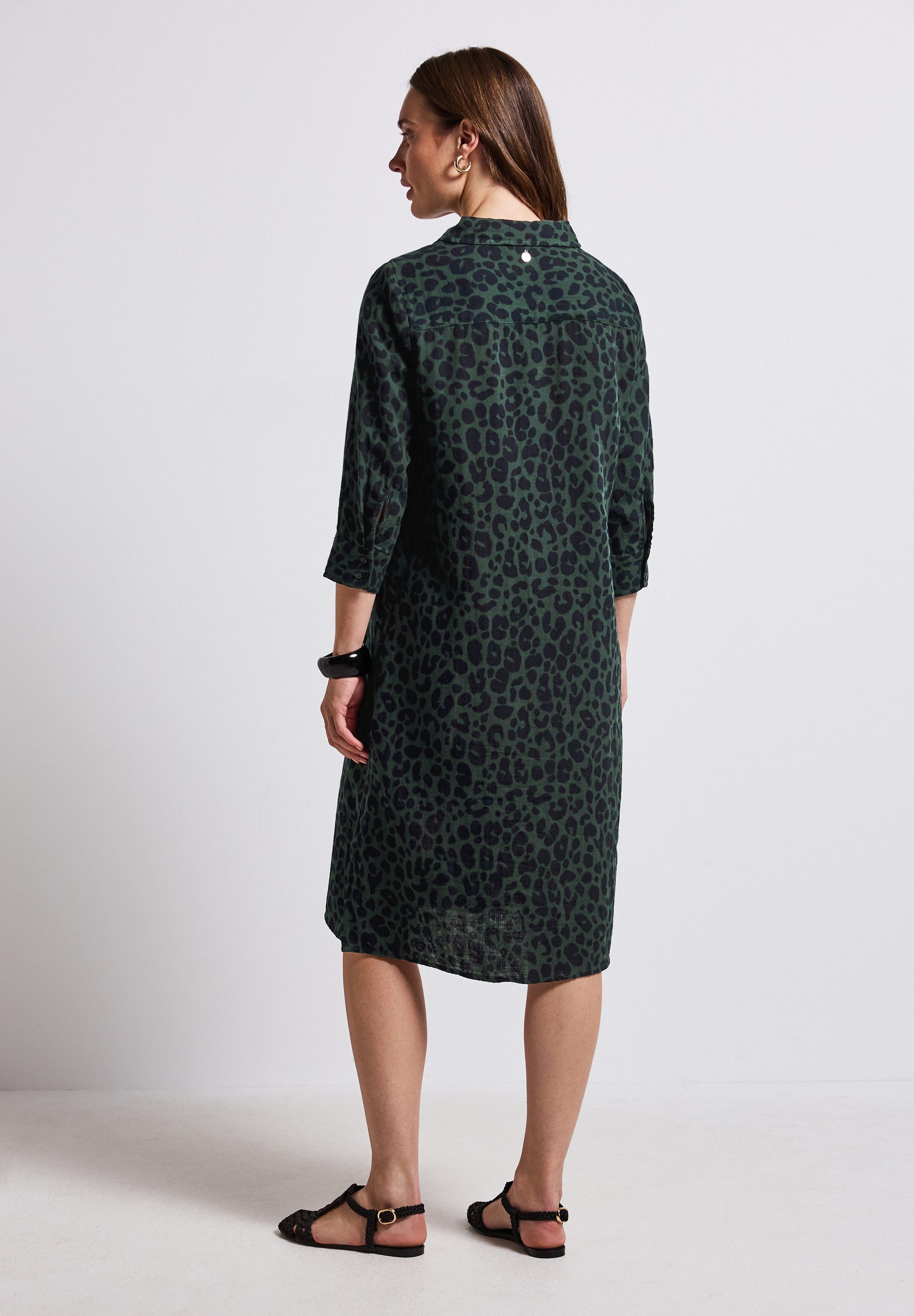 STREET ONE Midi-jurk met motief in mousseline-stijl