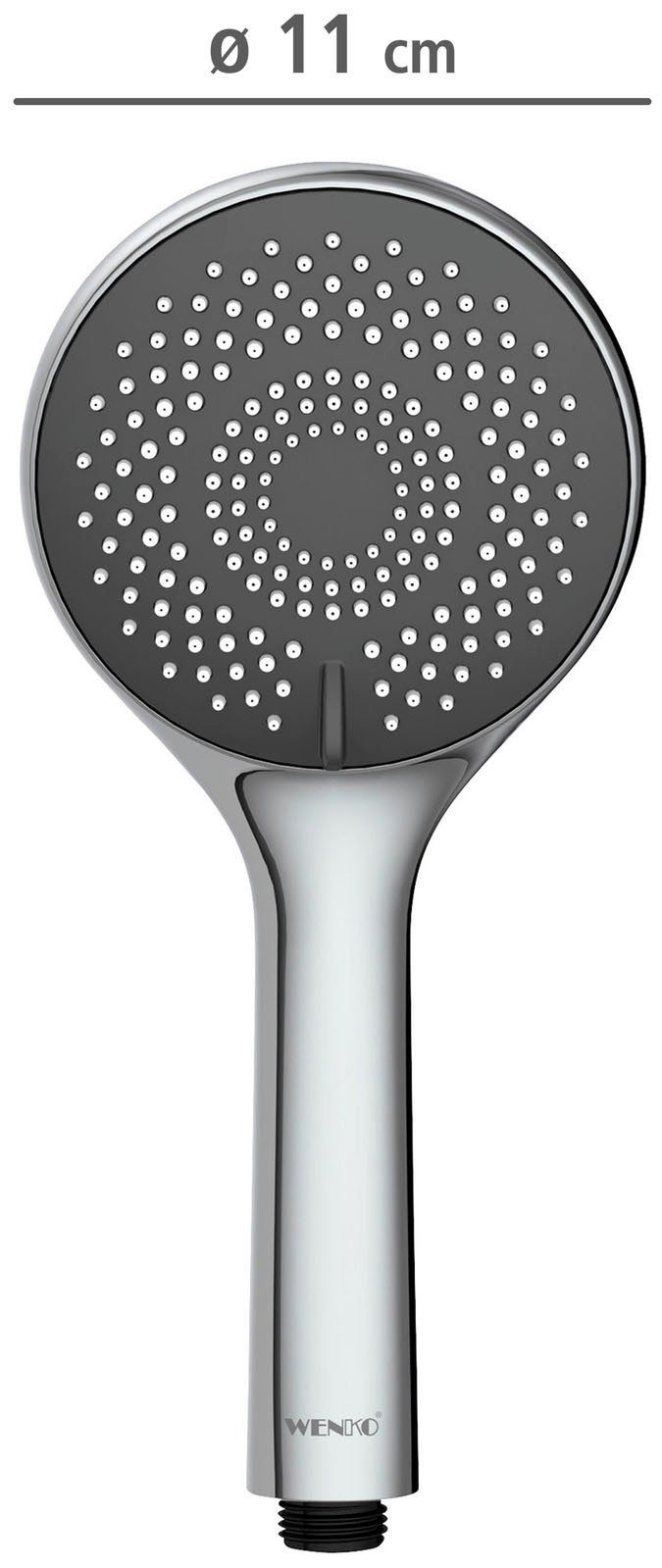 WENKO Handsproeier Watersaving systeem Douchekop Watersaving grijs, diameter 11 cm