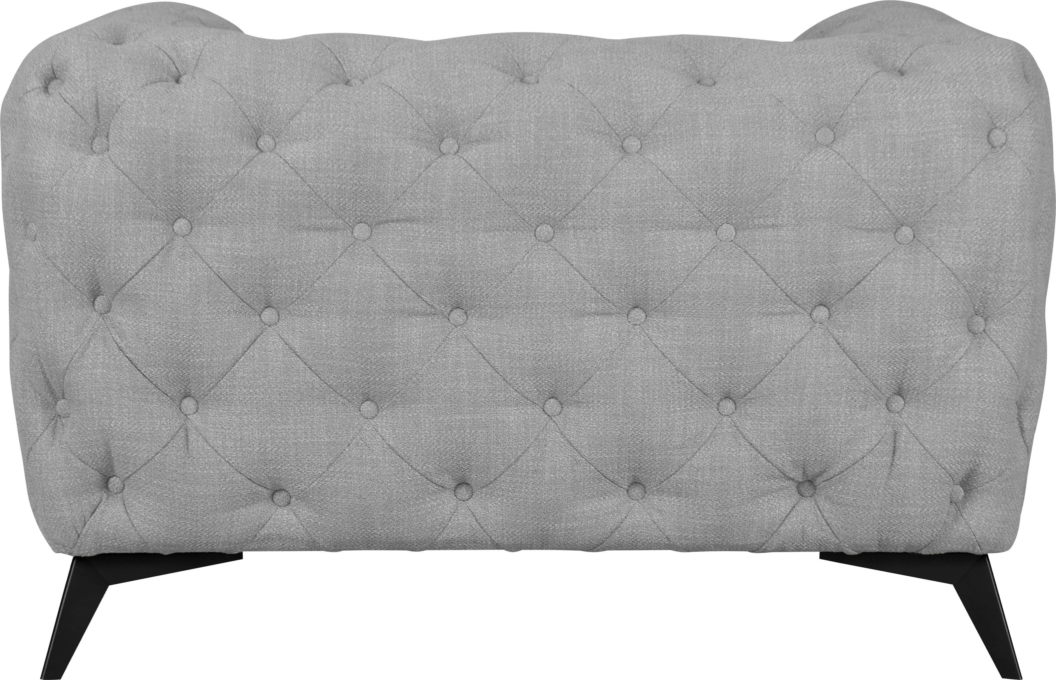 Leonique Chesterfield-fauteuil Glynis Fauteuil luxueuze capitonnage, moderne chesterfield look, kleur van de poten ter keuze