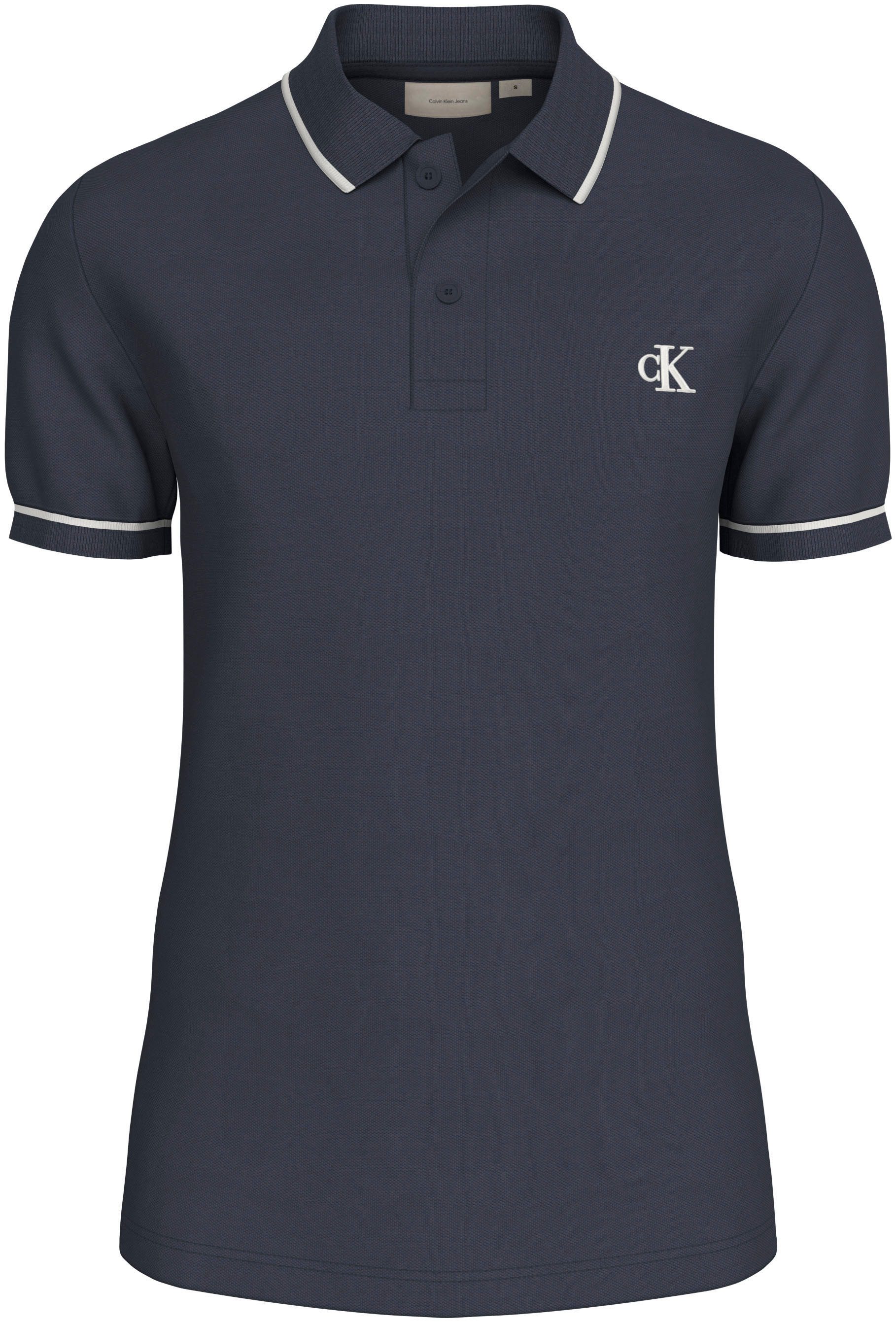 Calvin Klein Poloshirt TIPPING SLIM POLO met logo merklabel