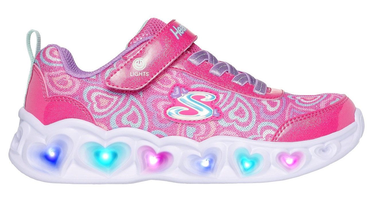Skechers Sneakers HEART LIGHTS Blinkende schoen met hart-loopzool, maat sjabloon te downloaden