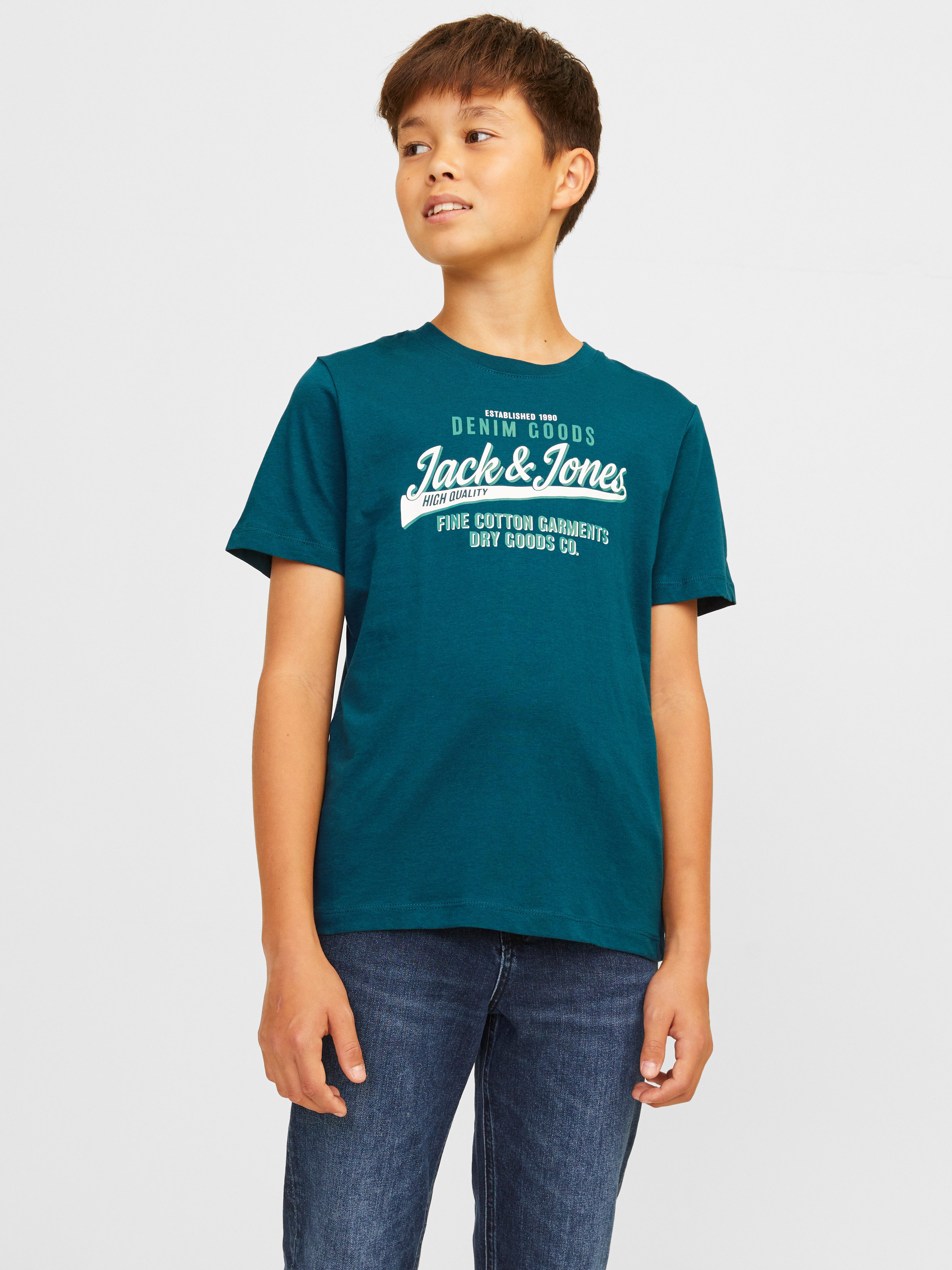 Jack & Jones Junior Shirt met ronde hals JJELOGO TEE SS O-NECK 2 COL S NOOS JNR