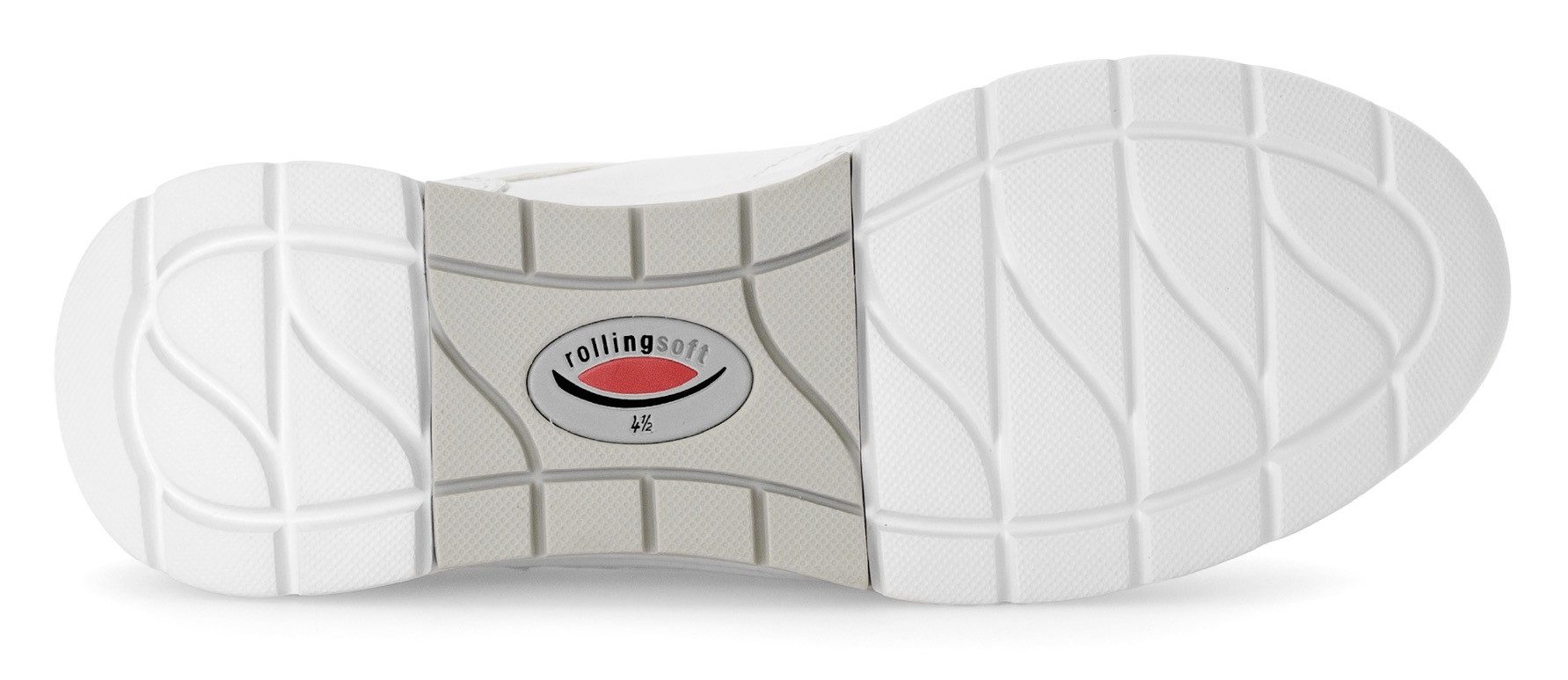 Gabor Rollingsoft Sneakers met sleehak , vrijetijdsschoen, lage schoen, veterschoen, uitneembaar verwisselbaar voetbed