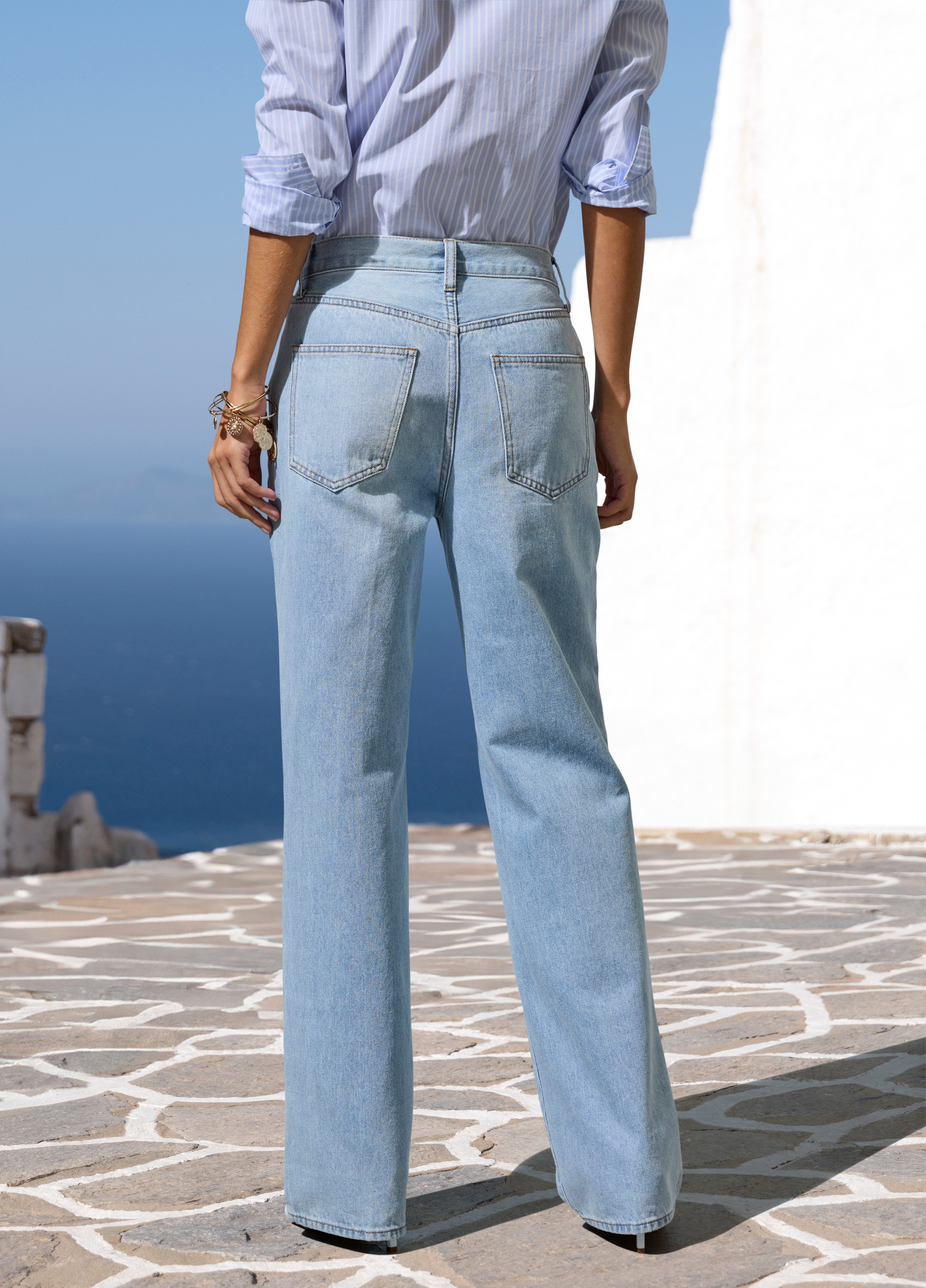 Lascana Wijde jeans met hoge taille en 5-pocketstijl, wide-leg jeans