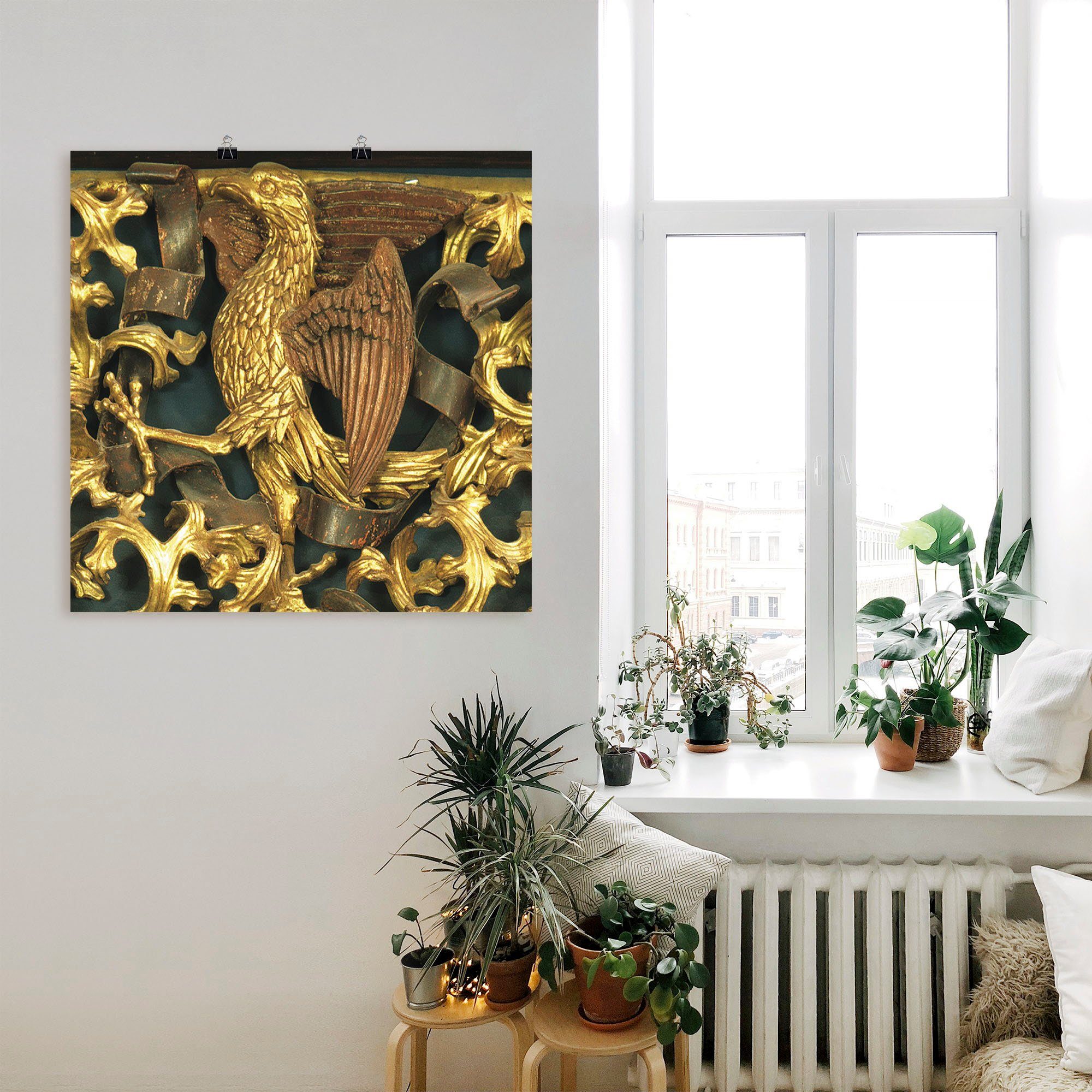Artland Artprint Adelaar evangelistensymbol van Johannes als artprint op linnen, muursticker of poster in verschillende maten