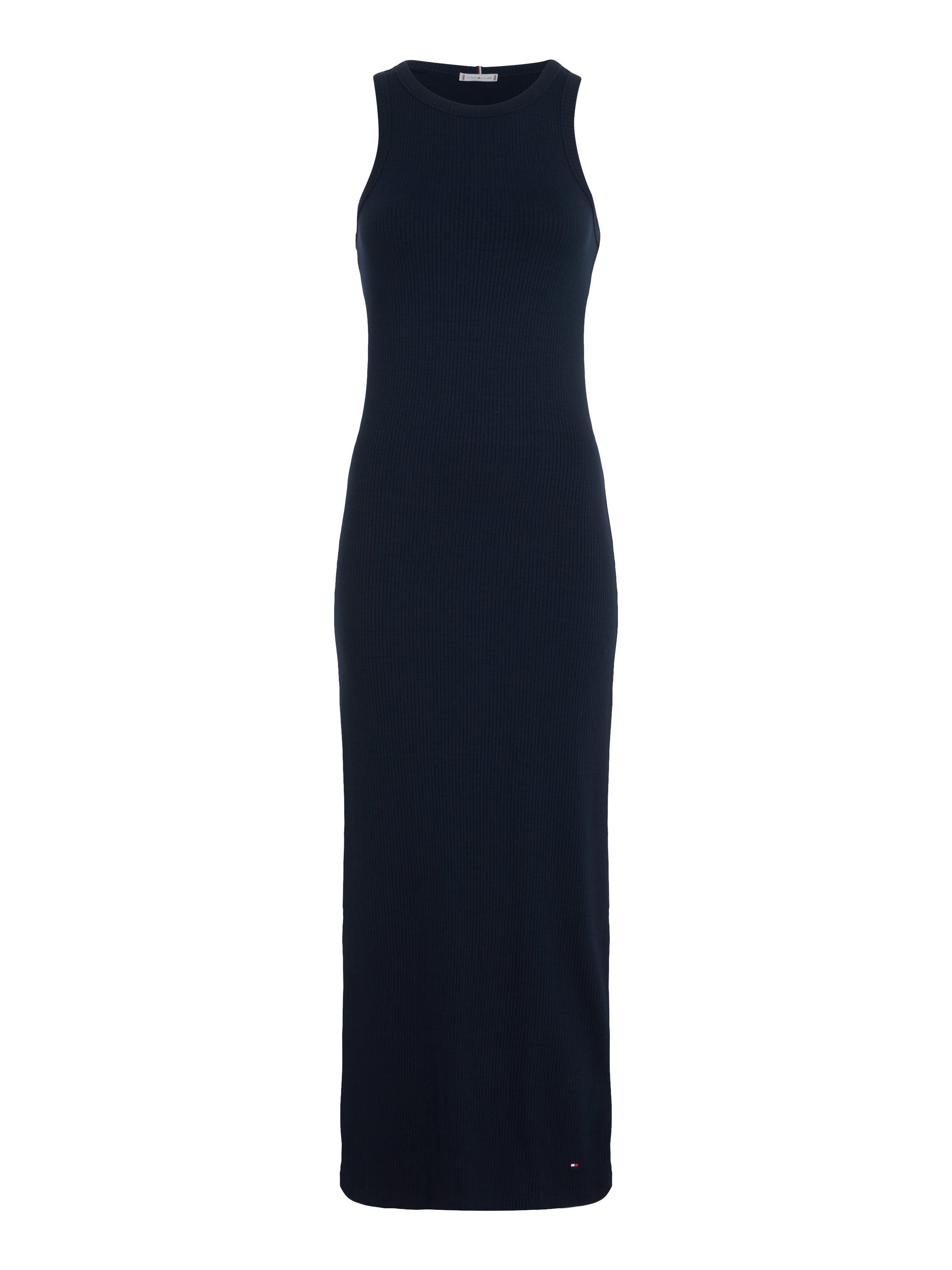 Tommy Hilfiger Jerseyjurk SLIM 5X2 RIB MIDI DRESS NS