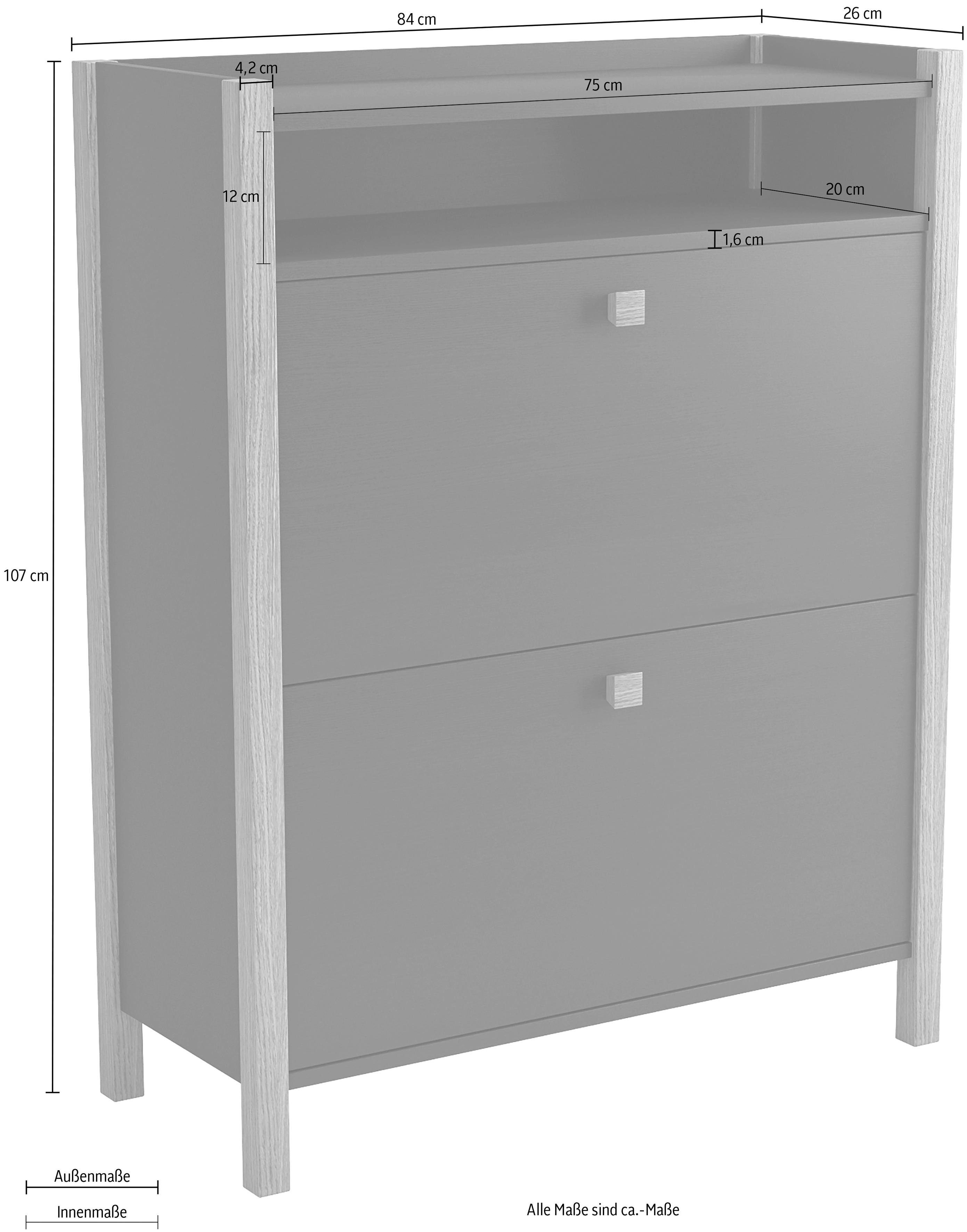 Woodman Schoenenbank Charis in scandinavisch design, houtfineer van eiken