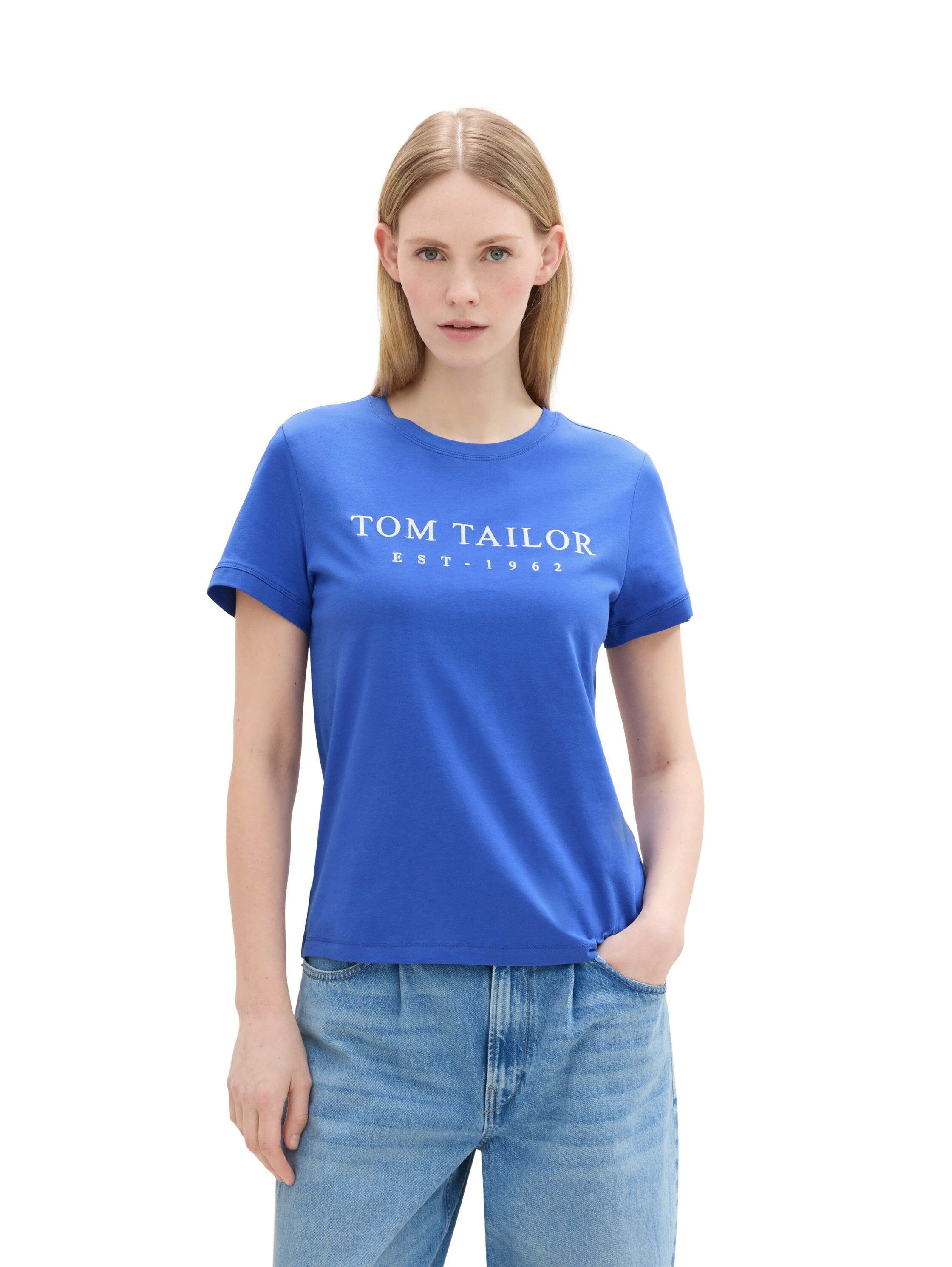 Tom Tailor Shirt met print met geborduurd logo
