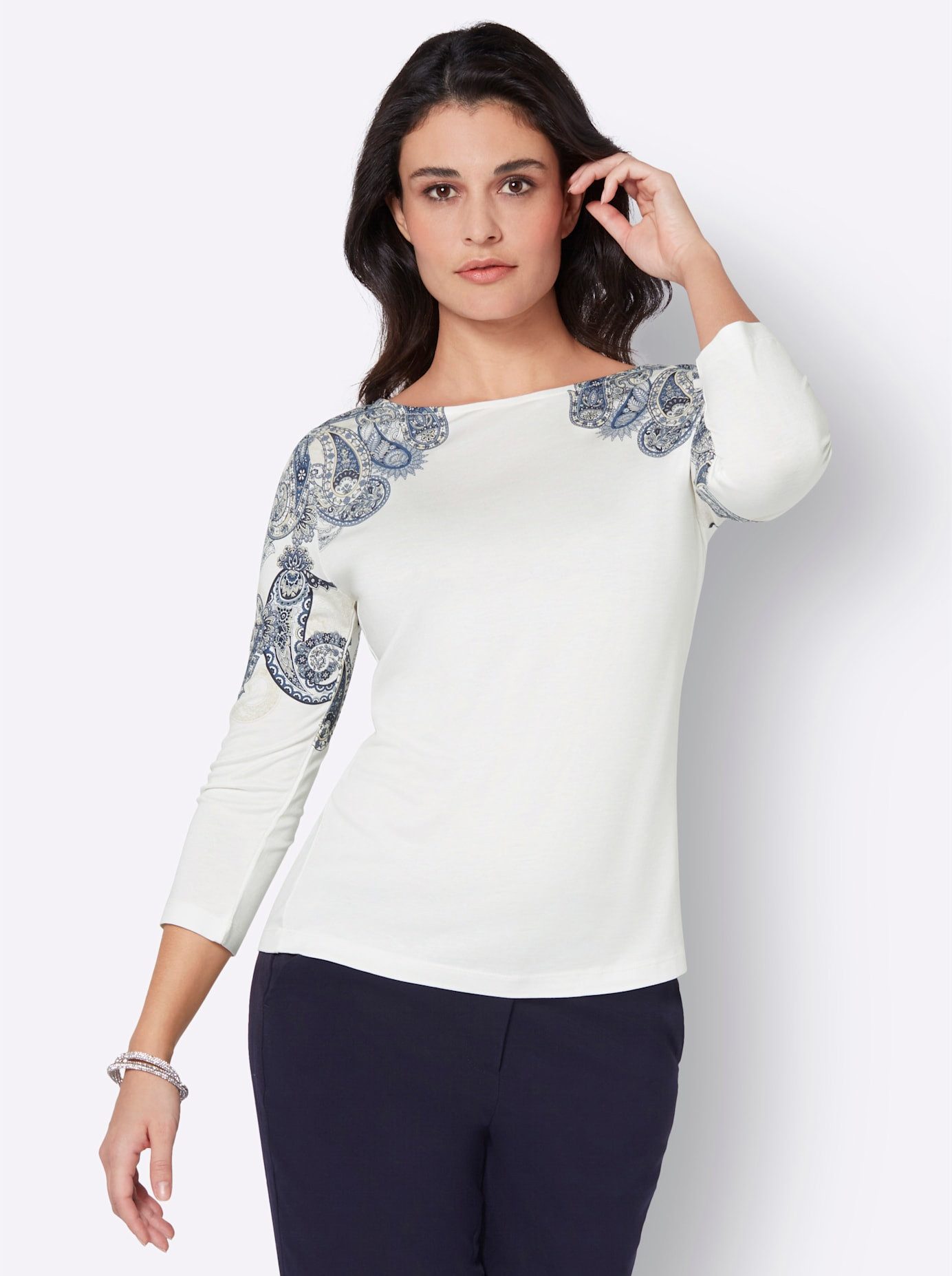 Creation L Shirt met 3 4 mouwen Shirt (1-delig)