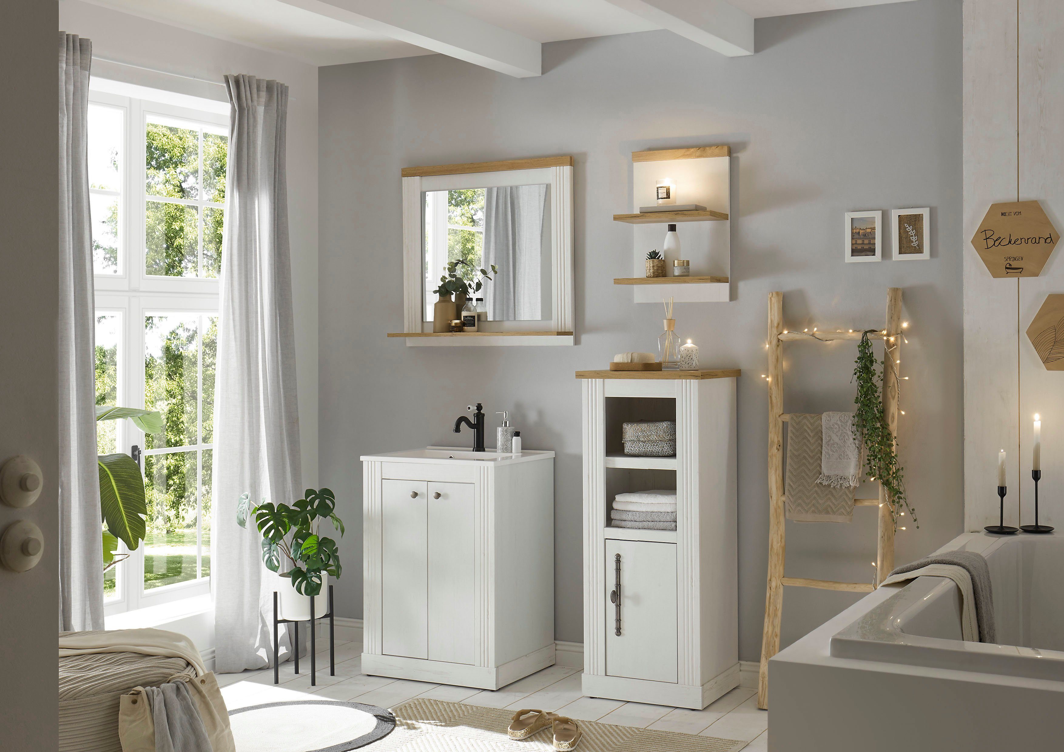 Home affaire Badkamerserie WESTMINSTER, badkamer in landhuisstijl, 4-delig badkamer (4-delig)