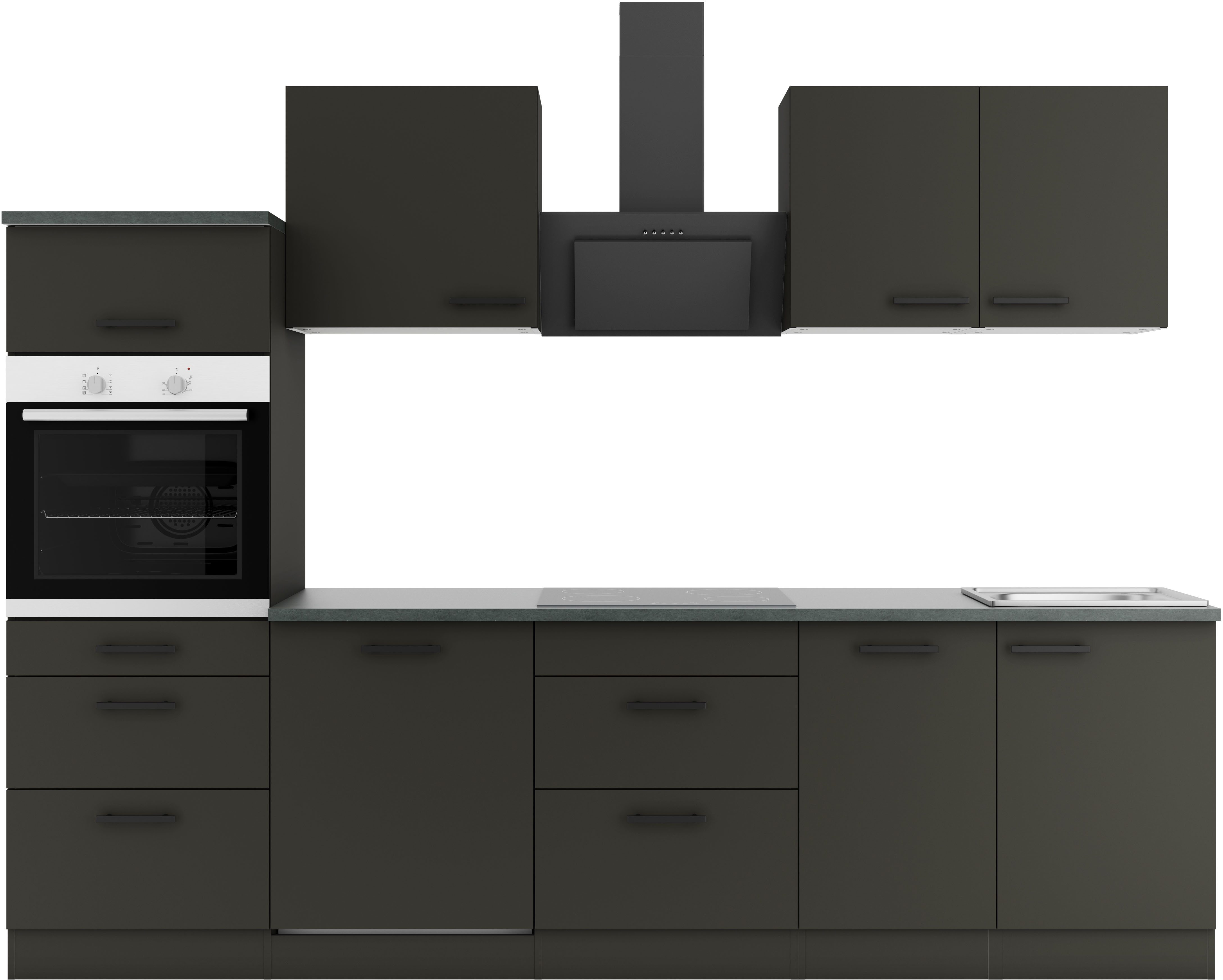 OPTIFIT Keukenblok Palma Breedte 270 cm, optioneel met E-apparaten, aan de zijkant omkeerbaar