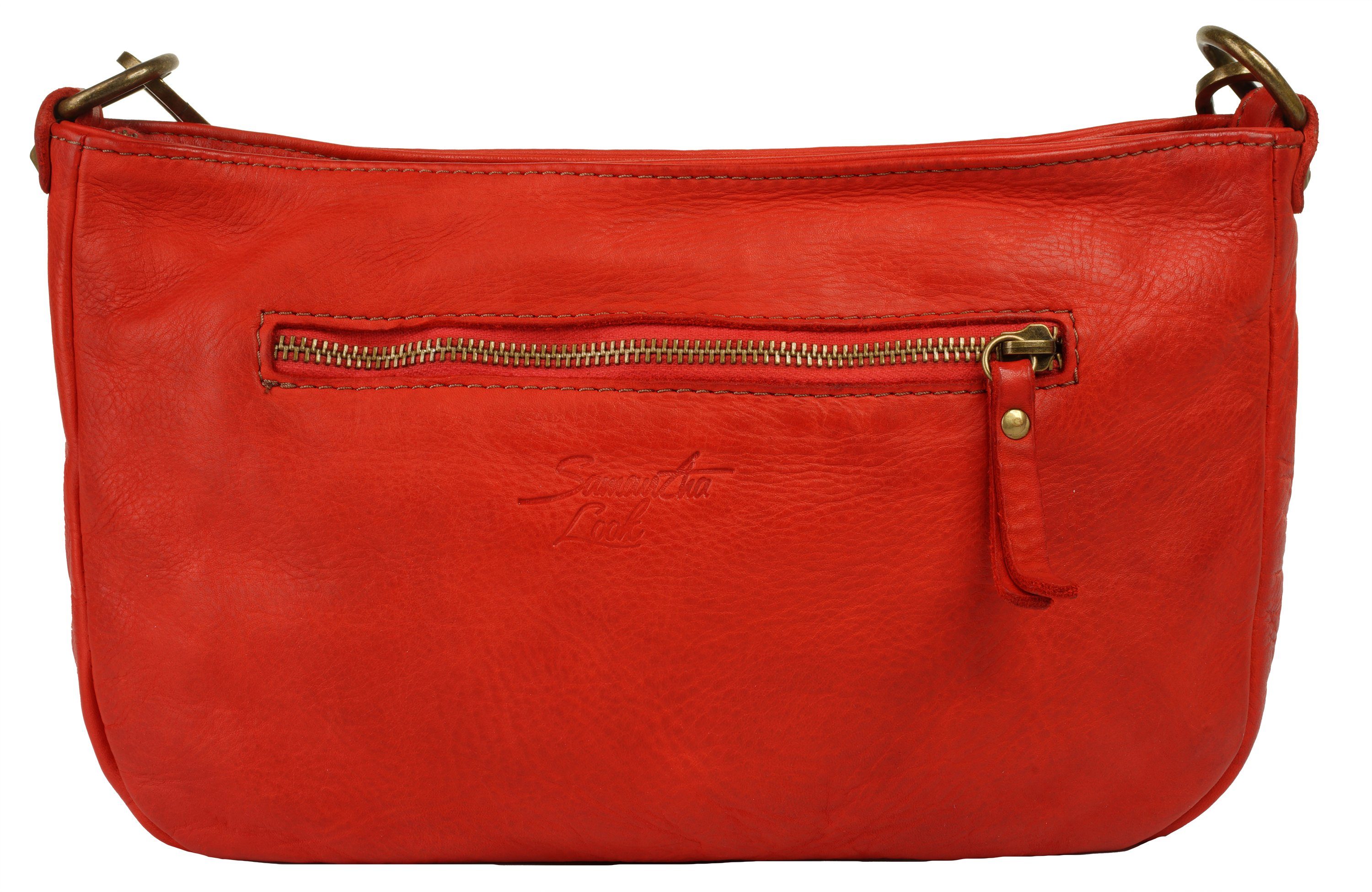 Samantha Look Schoudertas echt leer, made in italy