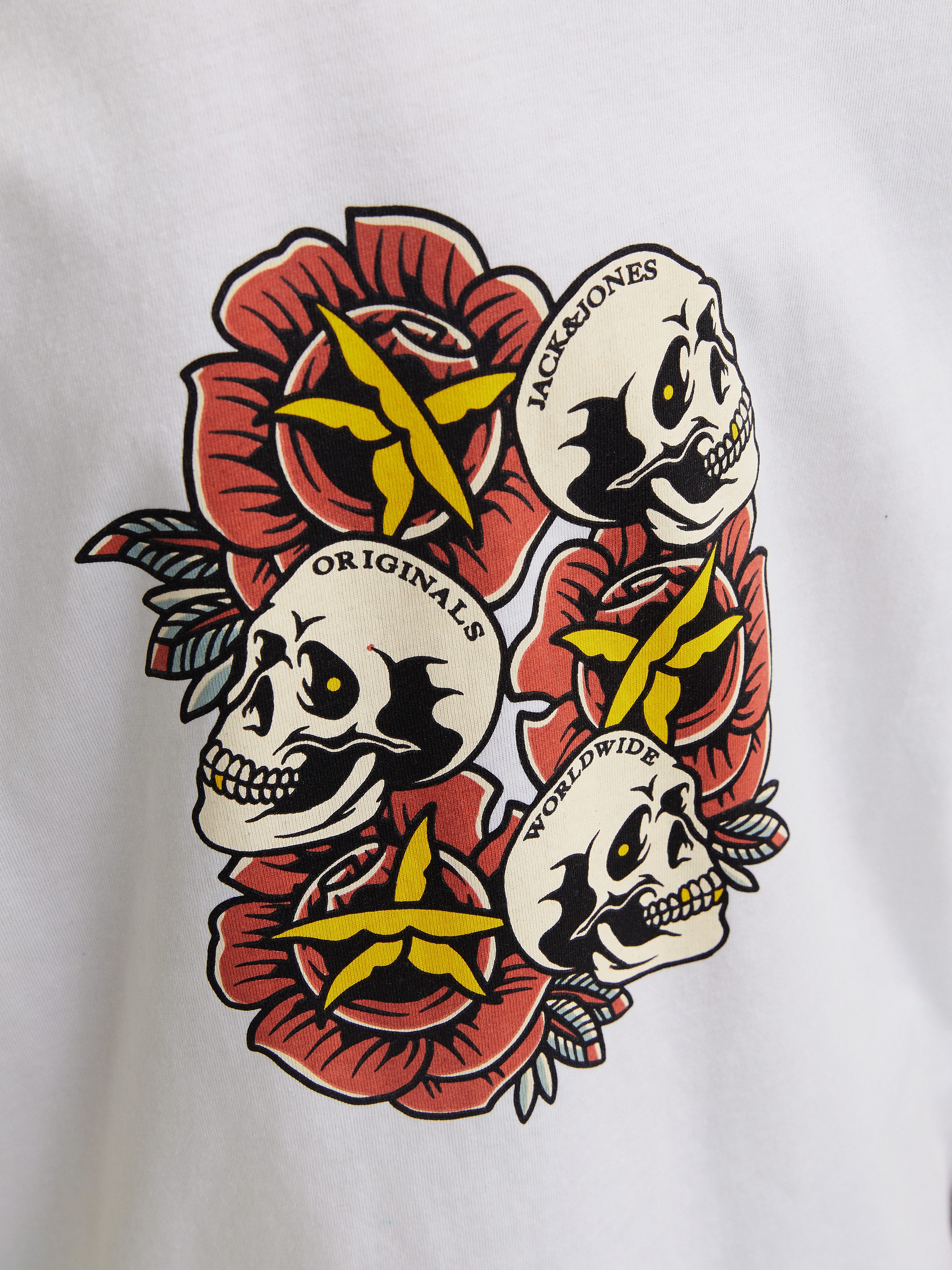 Jack & Jones Junior T-shirt JORANATOMY SKULL TEE SS CREW NECK SN JNR