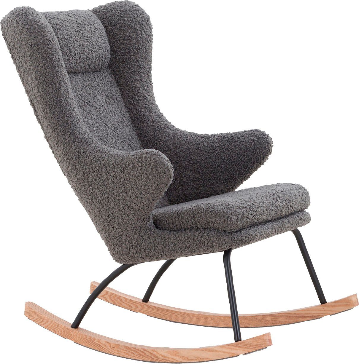 SalesFever Schommelstoel Bekleding in imitatiebont-look