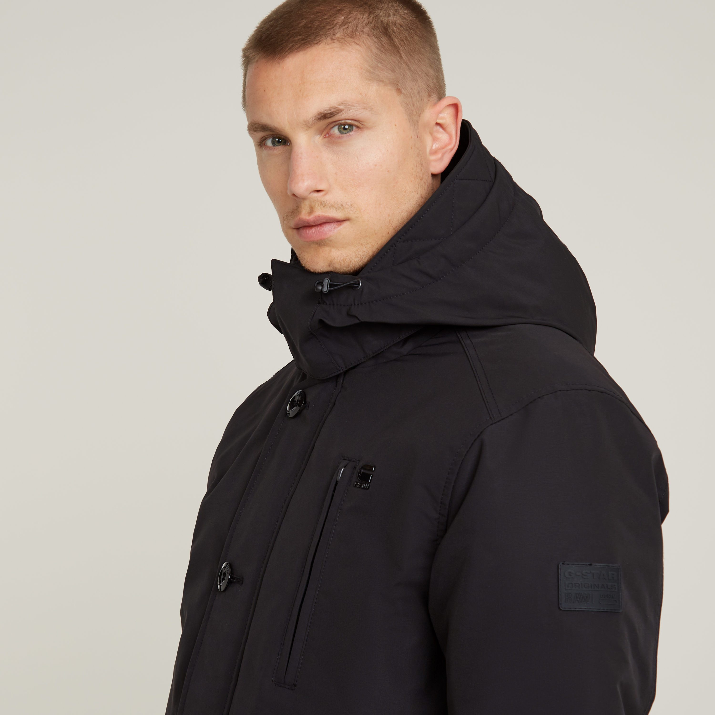 G-Star RAW Outdoorjack Vodan Padded Hdd Jkt met verstelbare taille