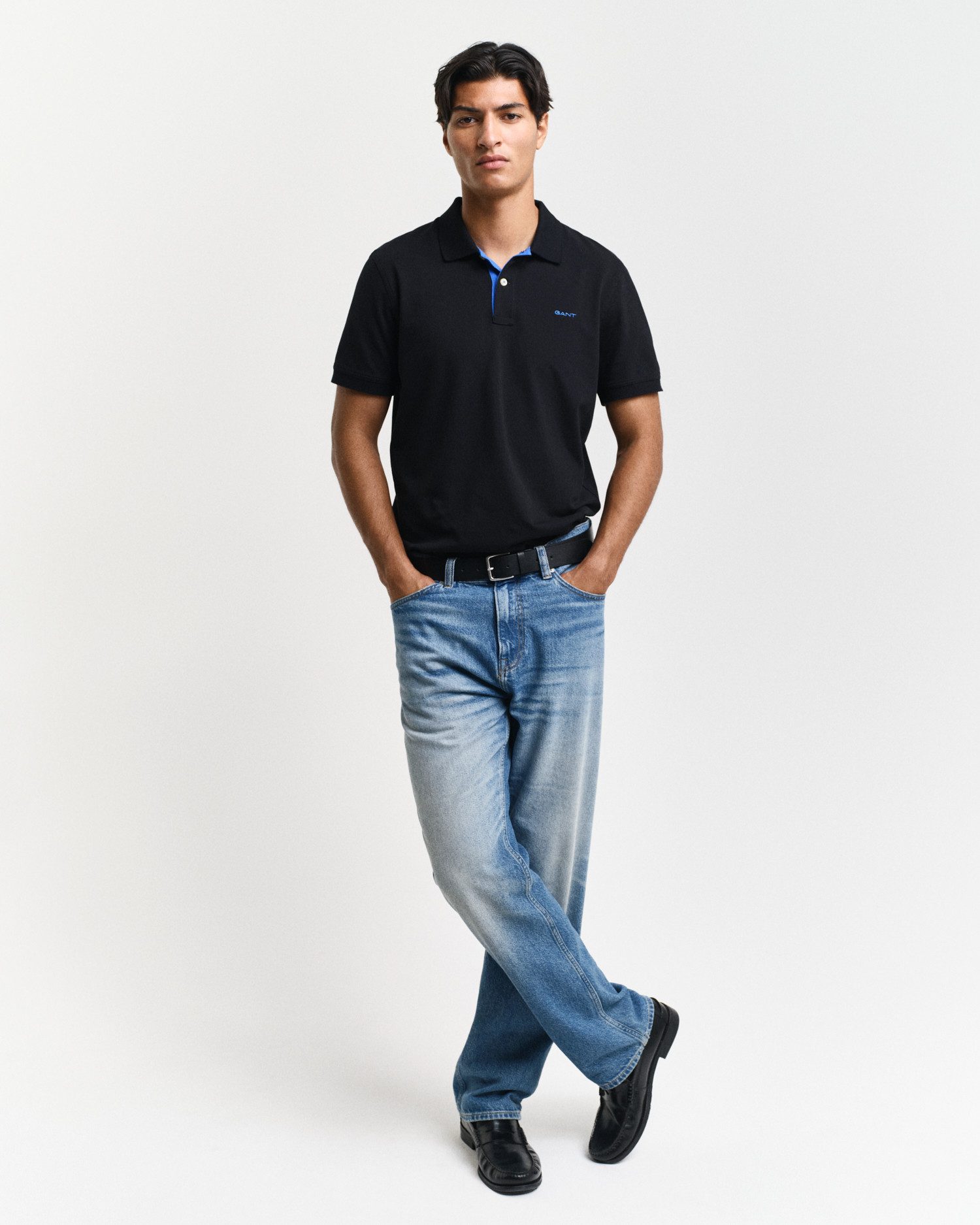 Gant Poloshirt REG CONTRAST PIQUE SS RUGGER met contrastkleurige inzetten