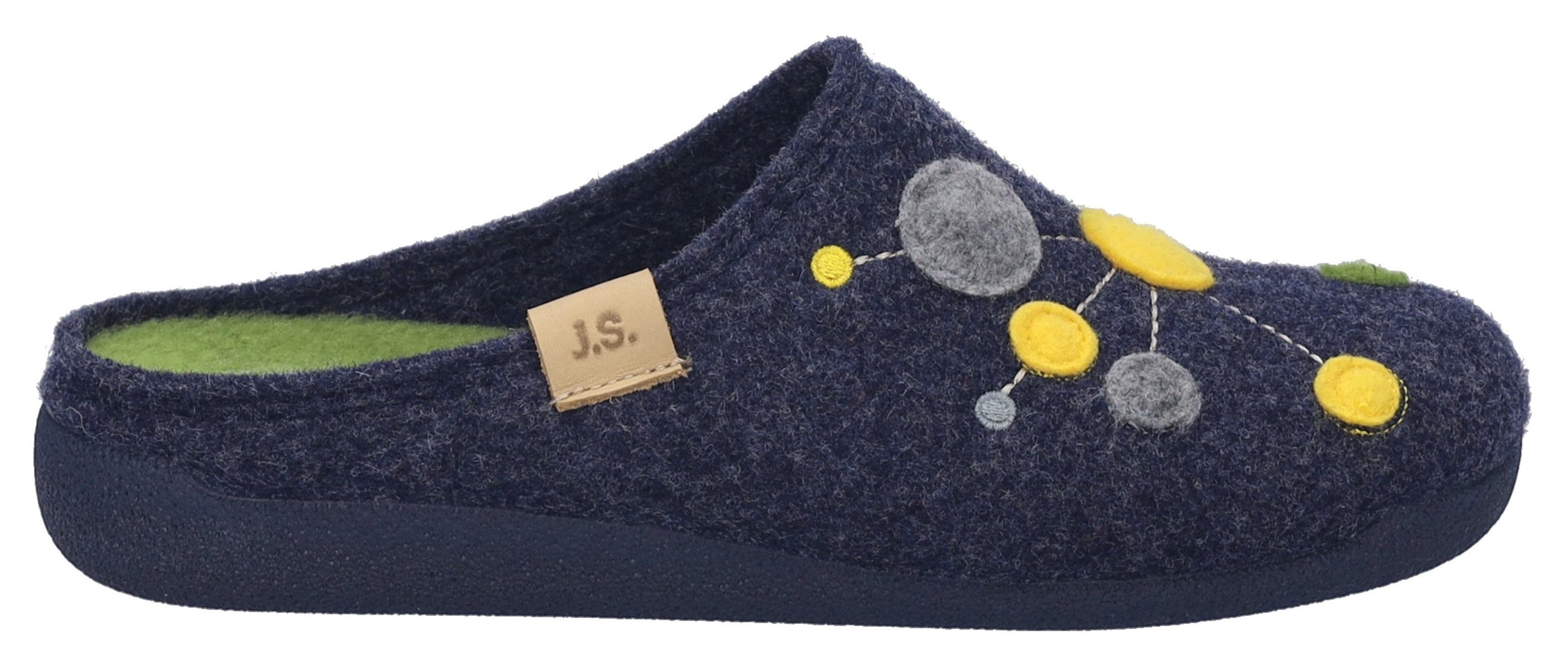 Josef Seibel Pantoffels Cara 02 Pantoffel, slipper met kleurrijke versiering