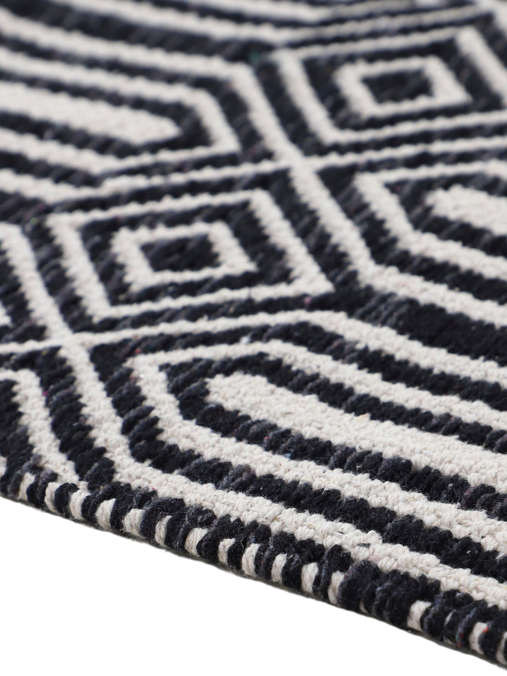 carpetfine Vloerkleed Kelim Oregan Tweezijdig te gebruiken kleed van puur katoen, woonkamer