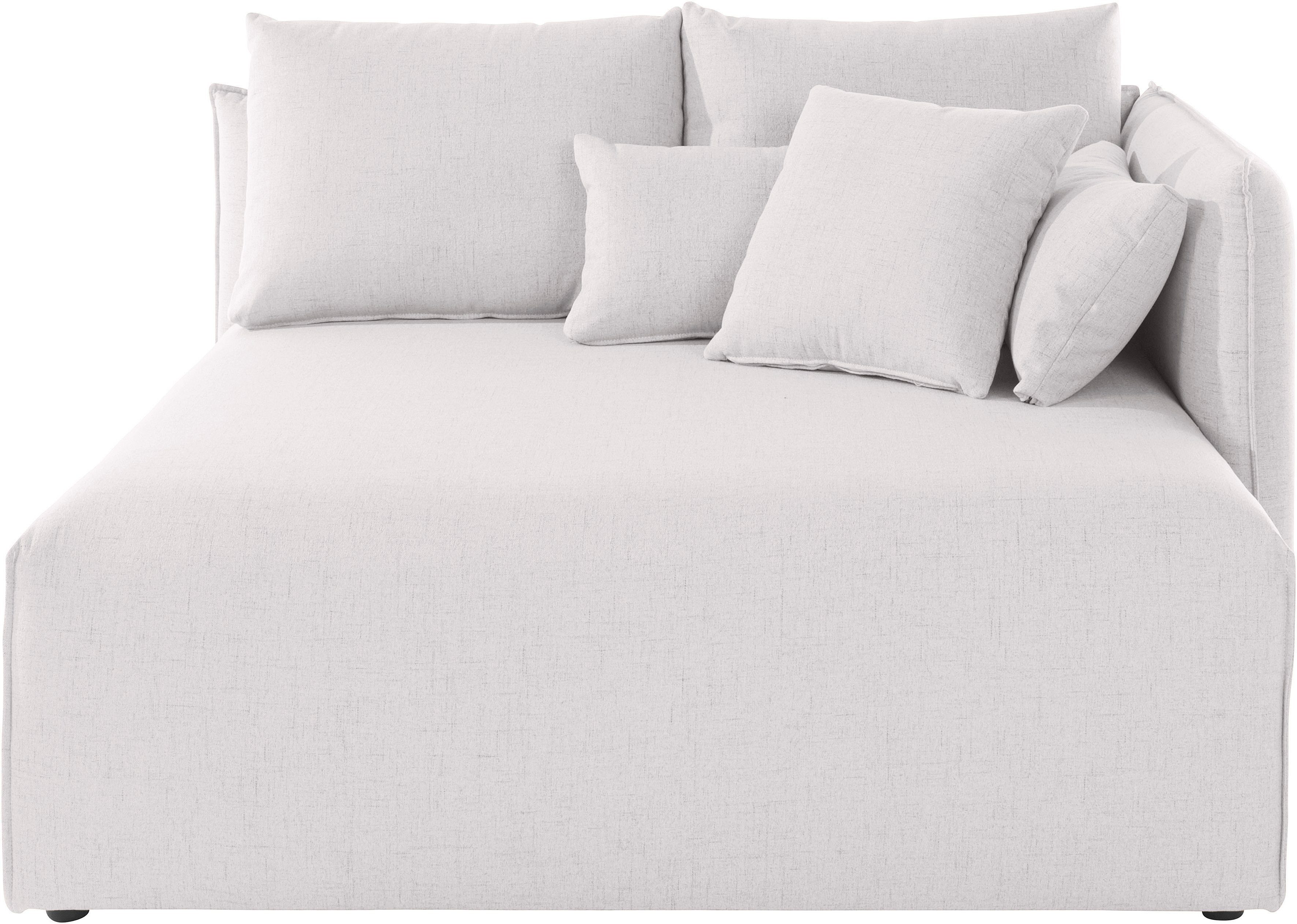 andas Ottomane Nöre korte lounge-module - zelf samenstellen, breedte 138 cm, diepte 128 cm
