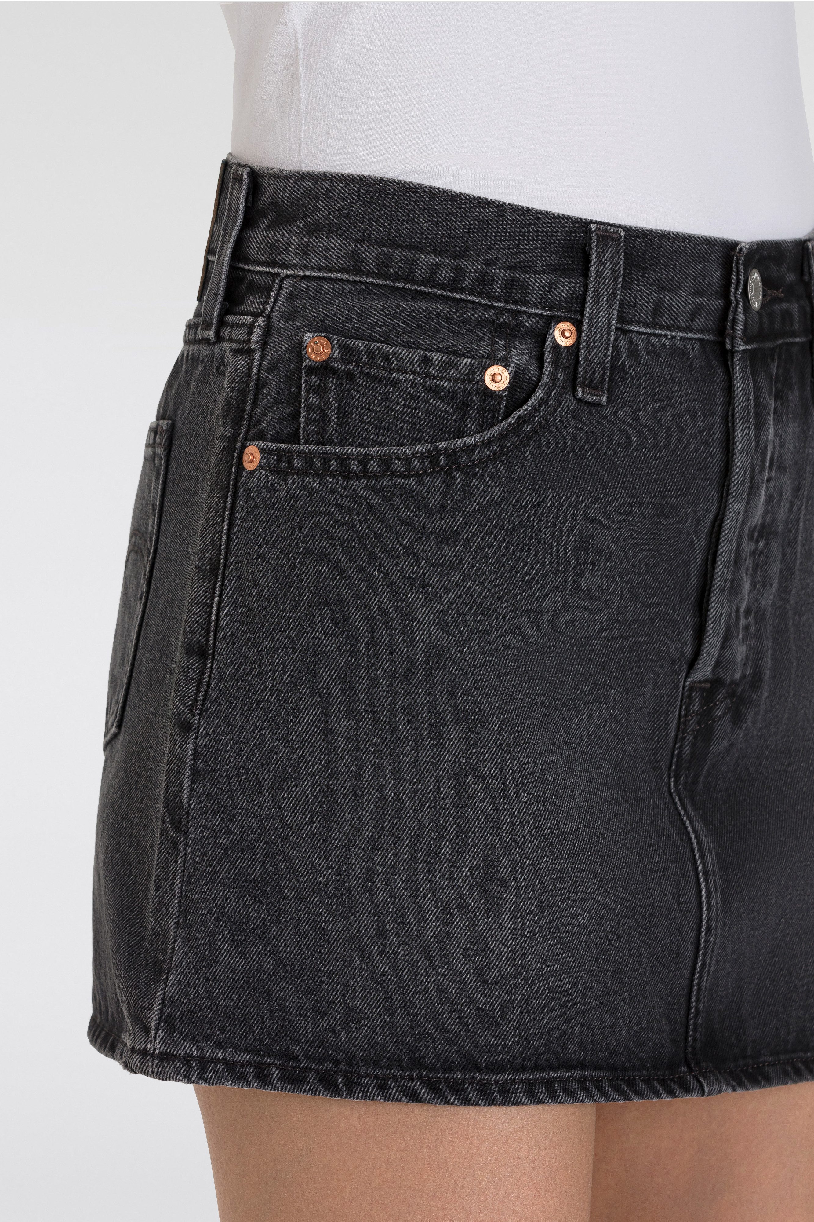 Levi's® Jeans rok ICON SKIRT met used-effecten en rafelige randen