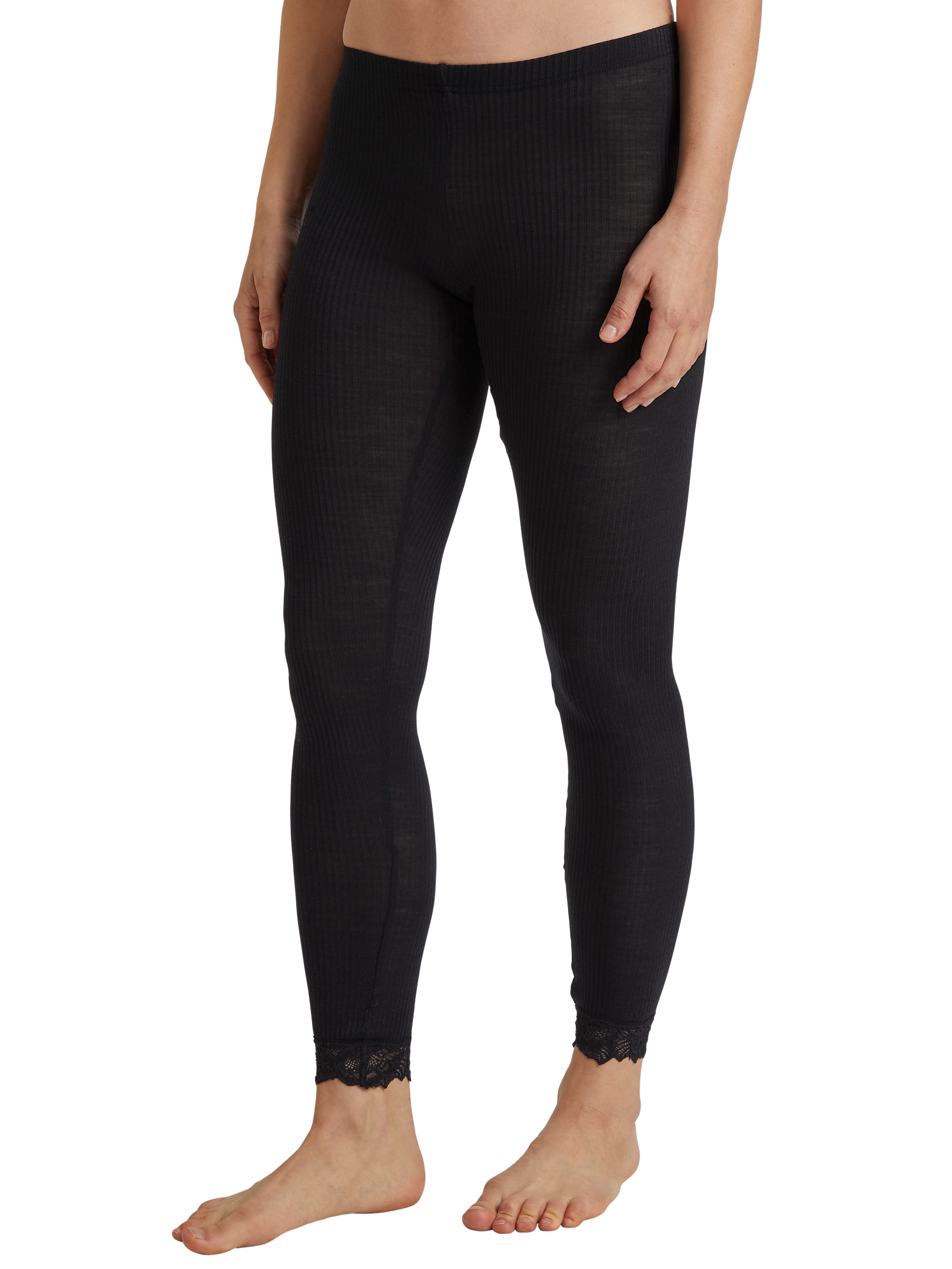 CALIDA Legging Silky Wool Joy met kanten zoom