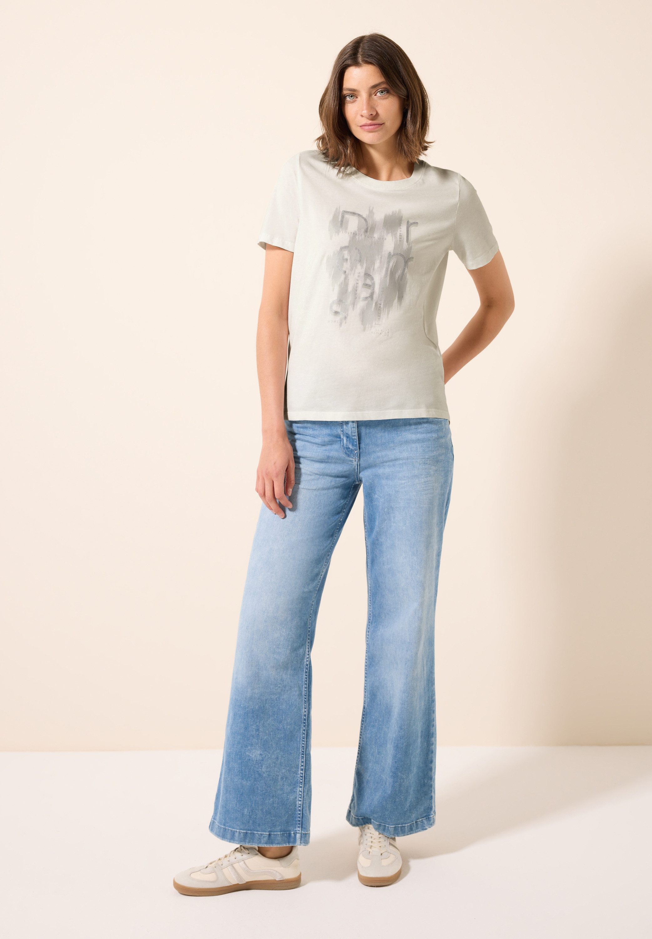 Cecil T-shirt met folieprint