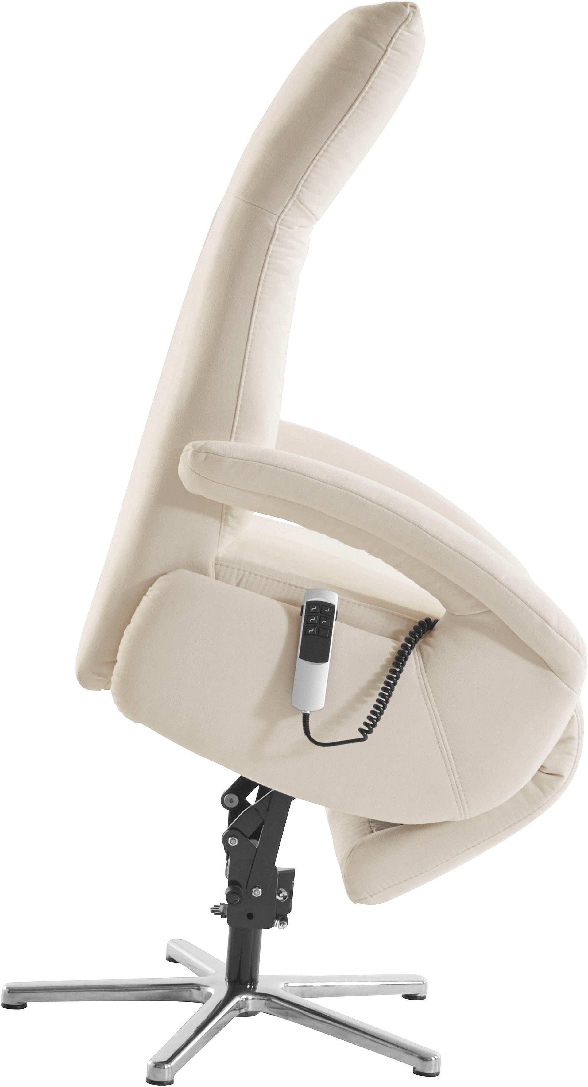 sit&more Relaxfauteuil Tycoon met verstelbare hoofdsteun en 360° draaifunctie keuze tussen handmatige of elektrische functie, ook met accu (draadloos)