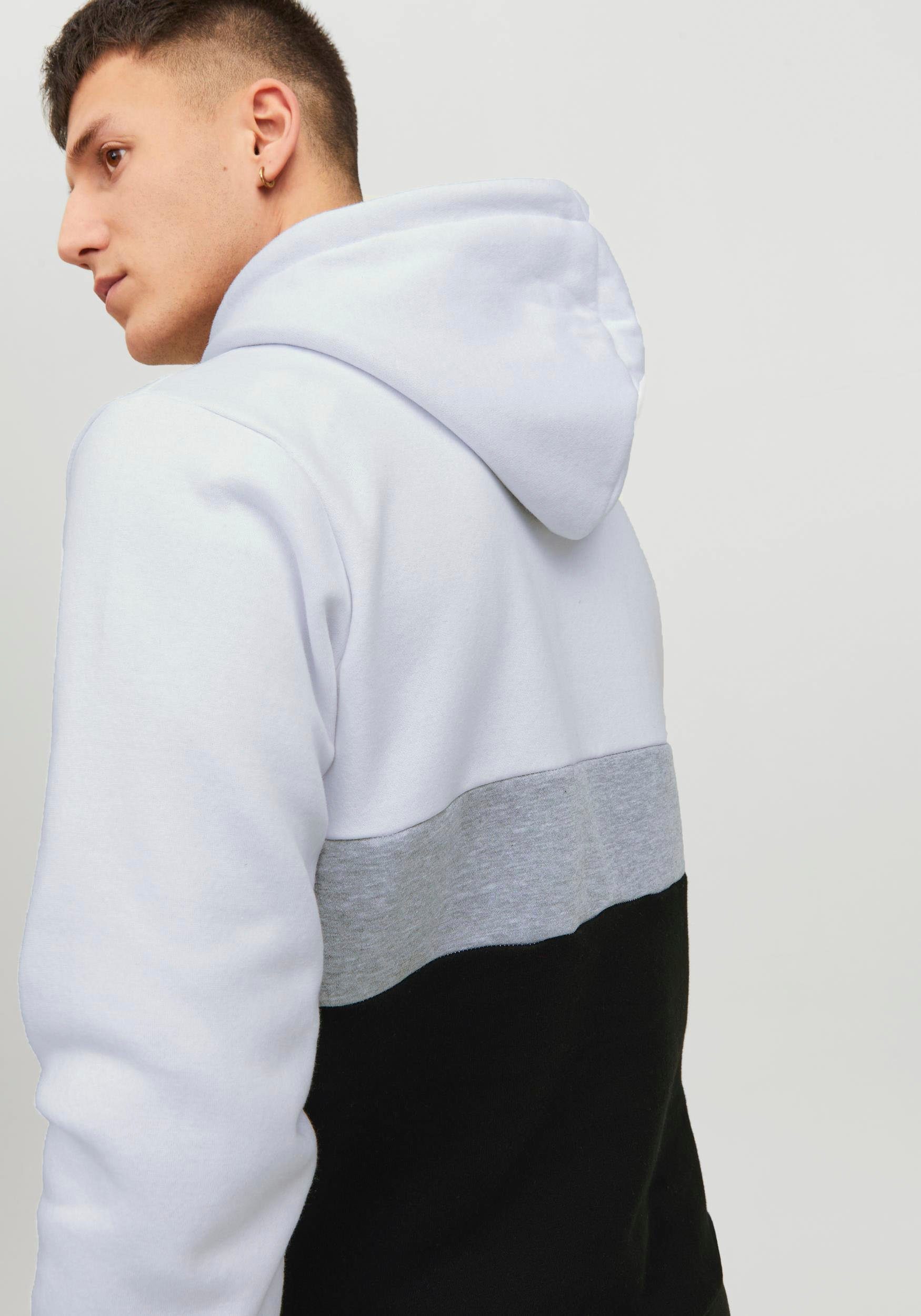 Jack & Jones Hoodie JJEREID BLOCKING SWEAT HOOD NOOS