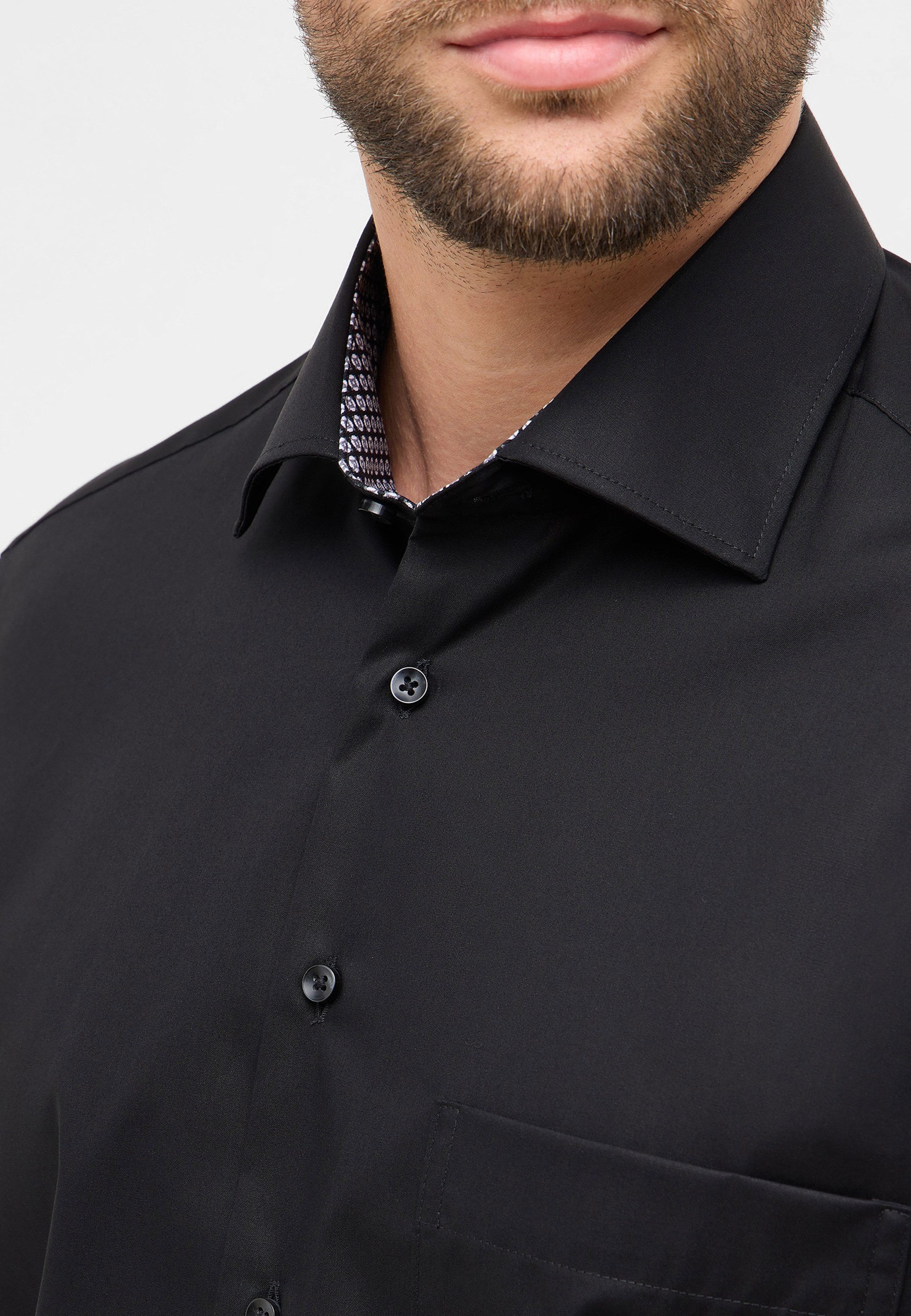 Eterna Overhemd met lange mouwen Comfort fit NON IRON (strijkvrij)