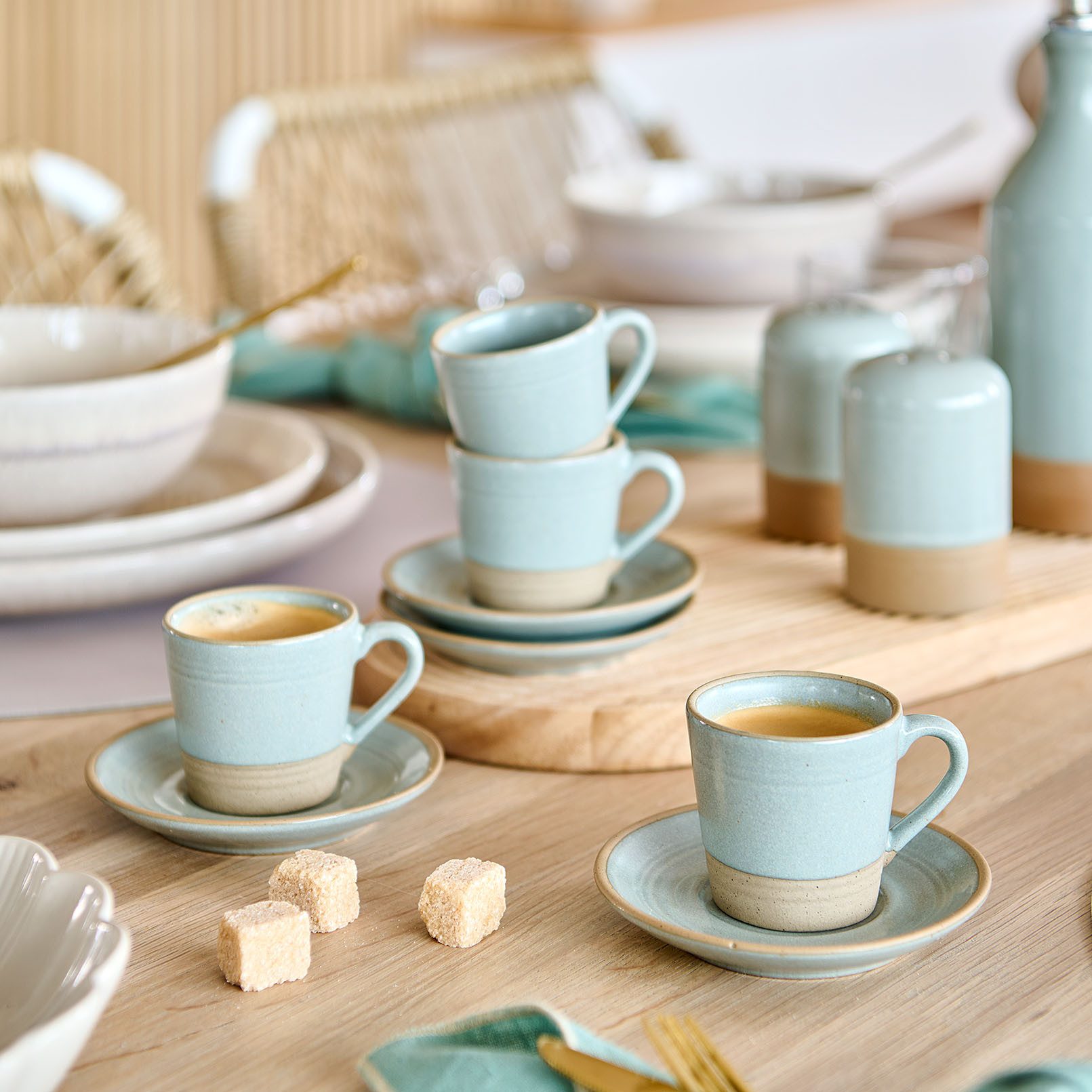 Zeller Present Espressokopje 60 ml, 8-delig (4 kopjes/4 schotels) (set, 8-delig)