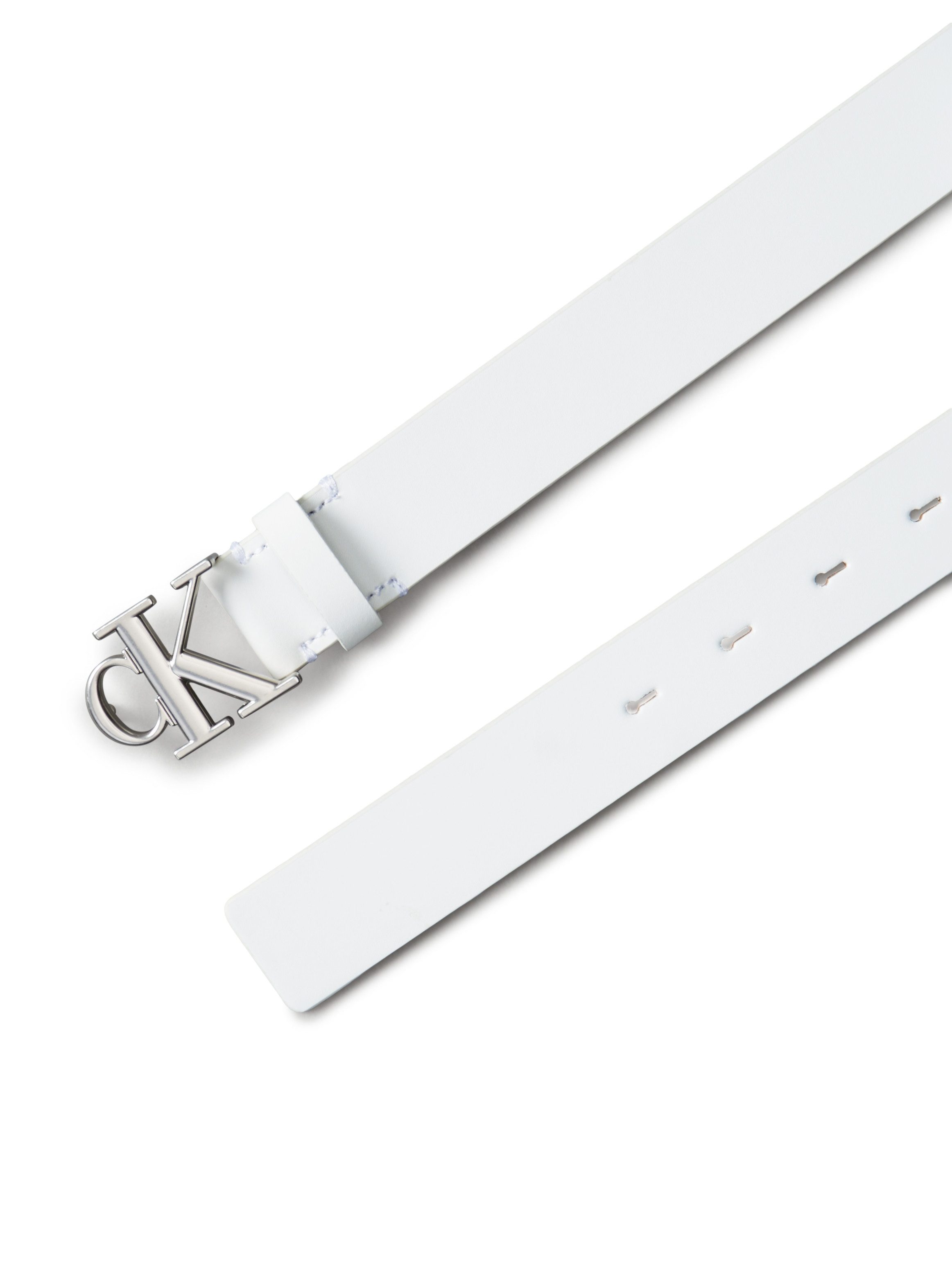 Calvin Klein Leren riem Monogram Plaque Buckle 30MM
