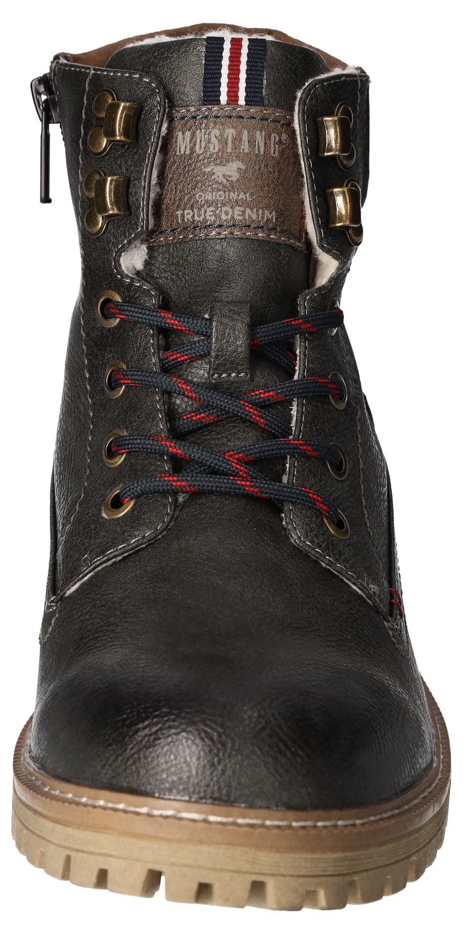 Mustang Shoes Winterlaarzen lace-up boots, ankle boots, worker boots, contrast trim, logo patch