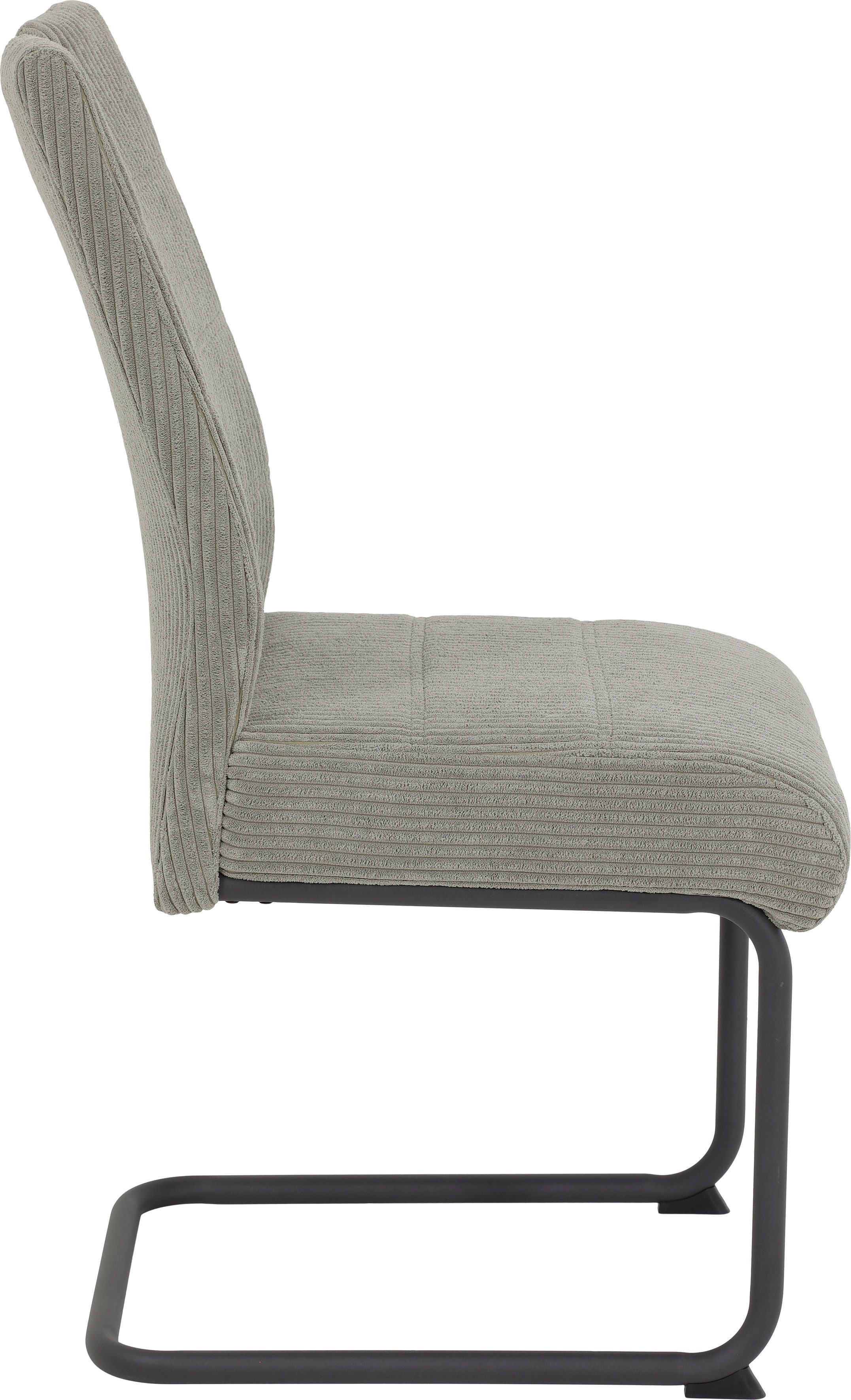 HELA Vrijdragende stoel MERKUR XL Binnenvering, 140 kg vermogen, cord bekleding, set van 2 & set van 4 (set)