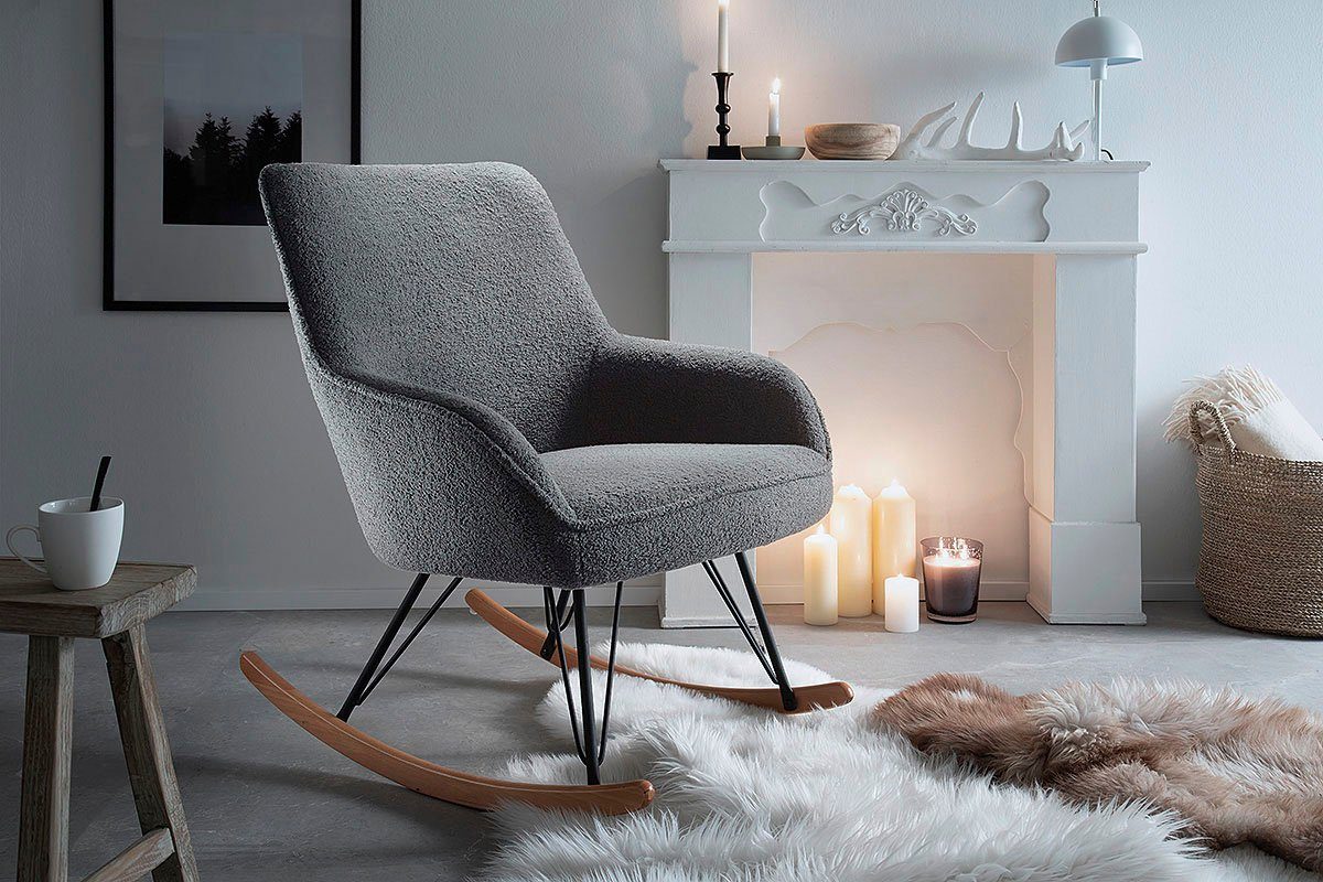 MCA furniture Schommelstoel HOPKINS Ski: beuken, eikenkleur (1 stuk)