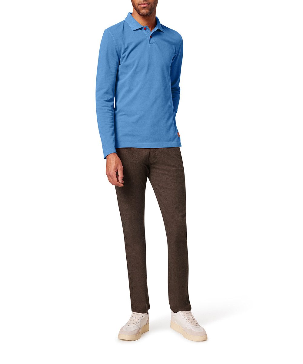 Pierre Cardin Poloshirt met lange mouwen met knoopsluiting