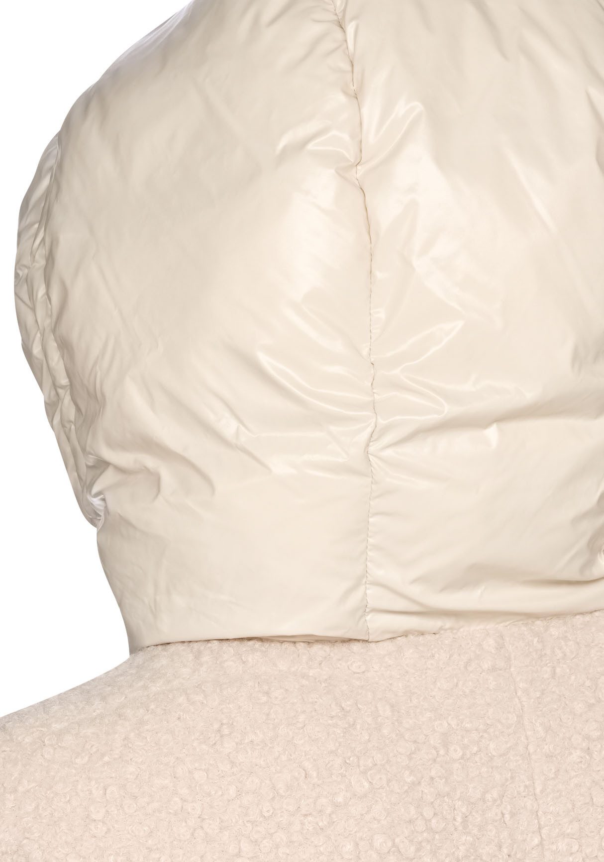 Geox Korte jas CALITHE in materiaalmix, capuchon, grote opgestikte zakken, knopen