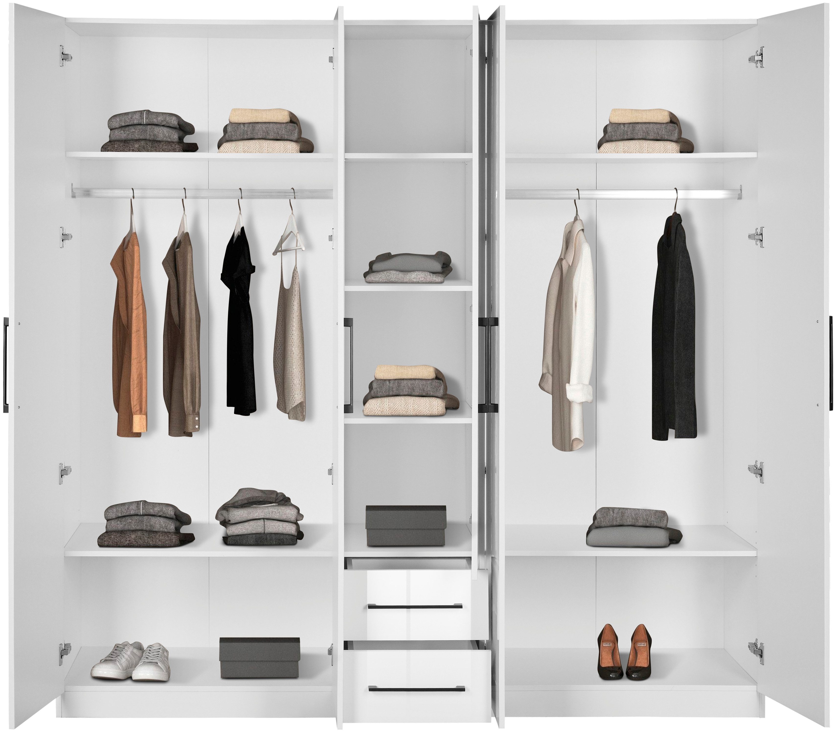 INOSIGN Kledingkast Sylt slaapkamerkast garderobe kast TOPSELLER in hoogglans wit