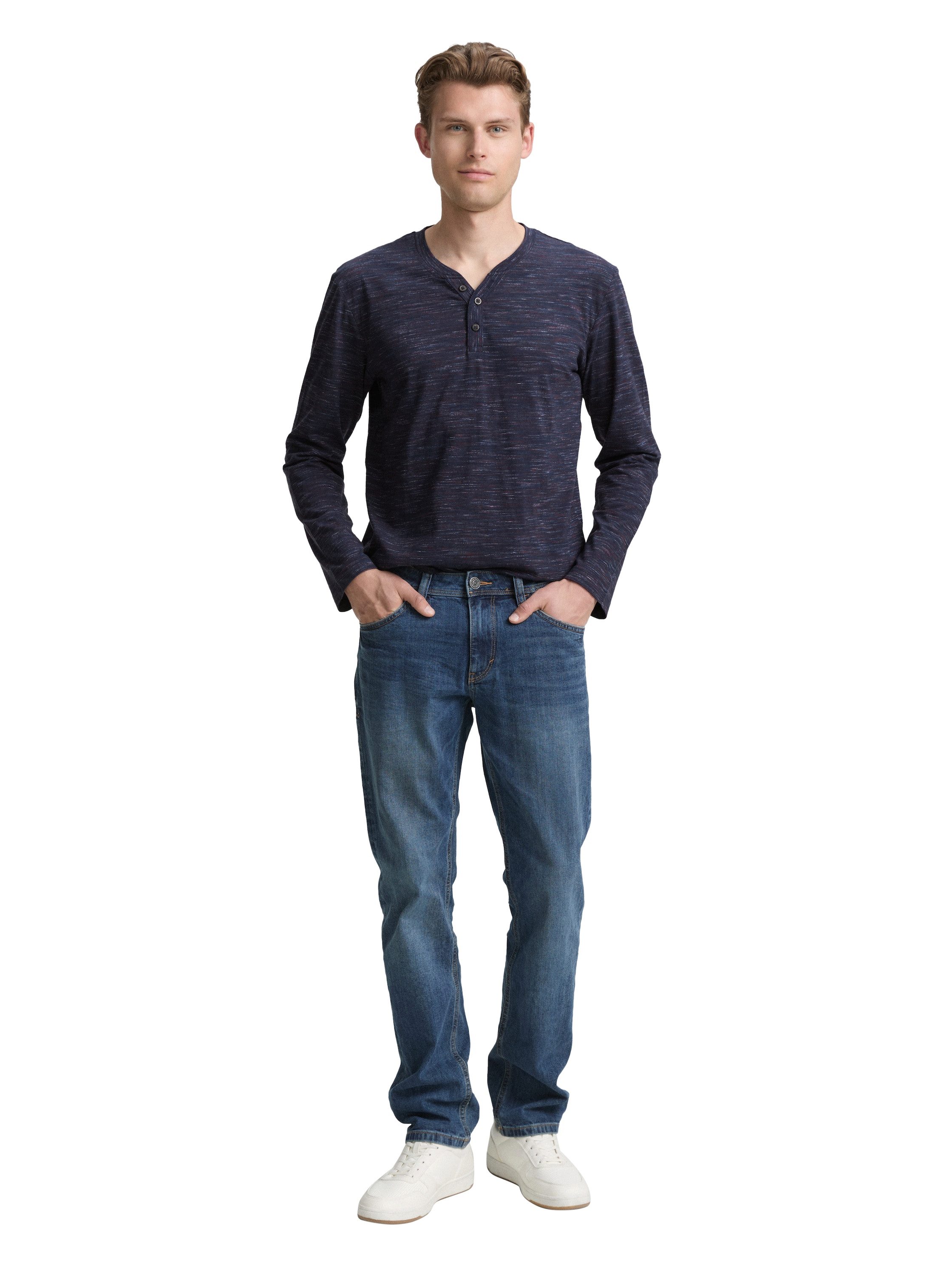 Tom Tailor Shirt met lange mouwen in gemêleerde look
