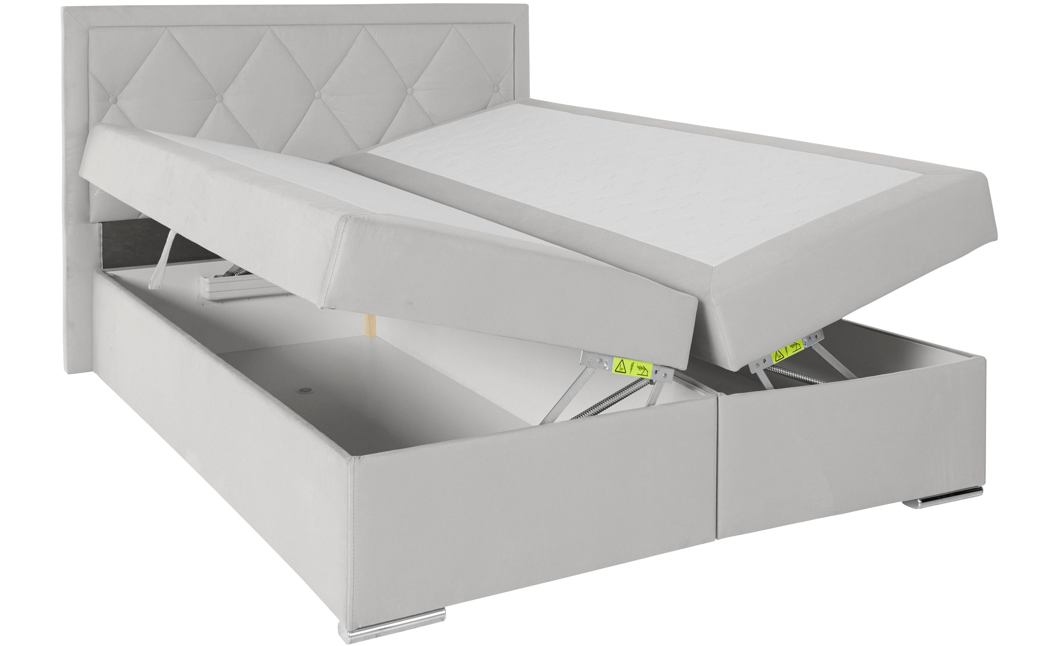 Leonique Boxspring Alfie, bestseller, optioneel met bedlade met capitonnage in het hoofdbord, h2, h3 en h4 ter keuze